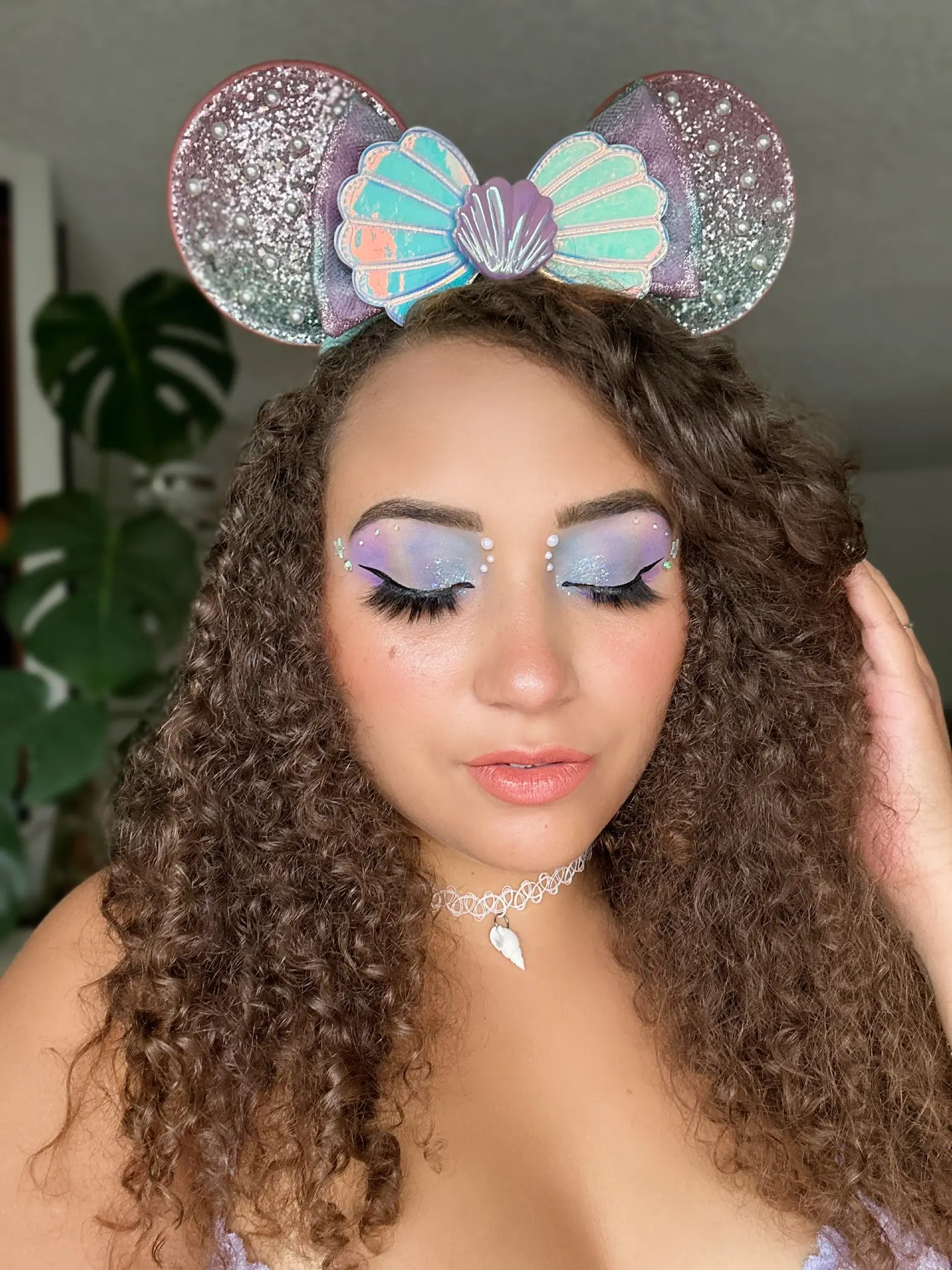 Cute little mermaid makeup 😍🧜🏾‍♀️✨ created little scales