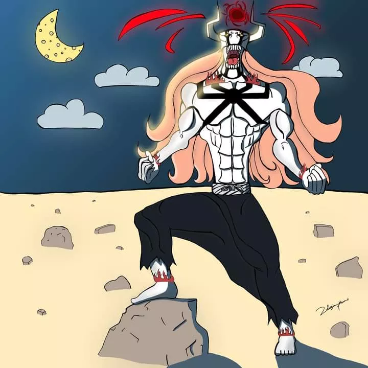 Ichigo as vasto lorde in black attire