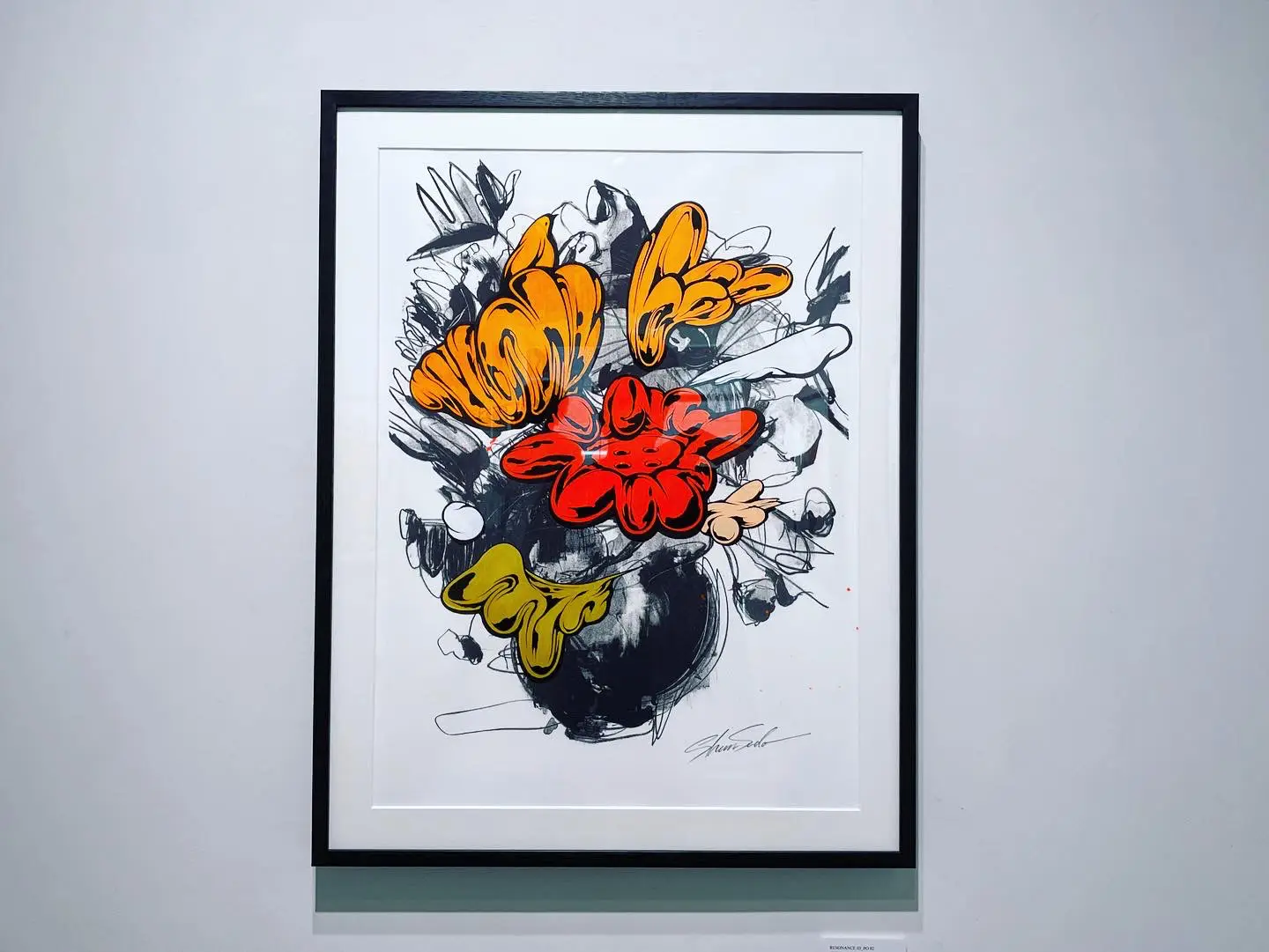 キャンバス油絵 専用ダンシングフラワー渋華やかおしゃれアート