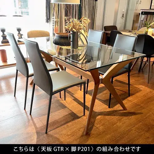 カリガリス ガラステーブル 110