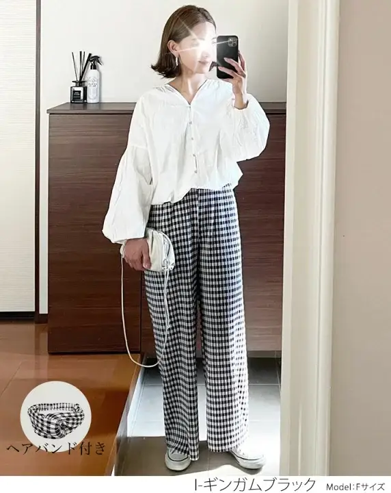 可愛すぎるドット柄＆チェック柄 プリーツパンツ🥰✨ | 凪が投稿した  