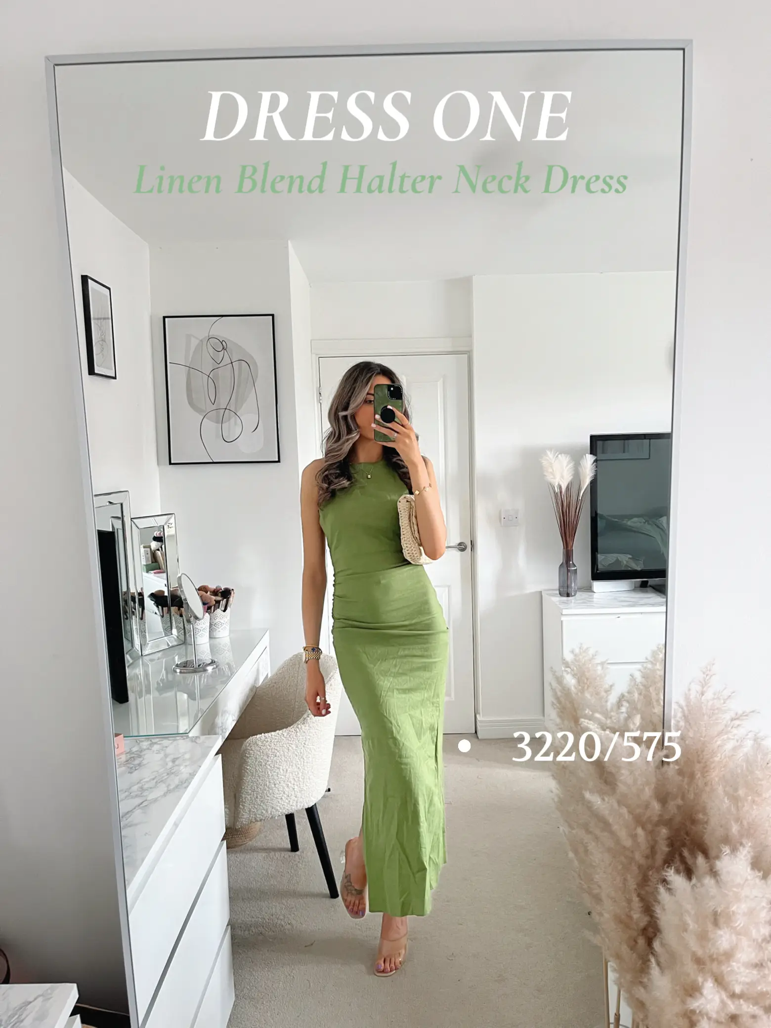❤️ZARA NEW WOMAN LINEN BLEND HALTER DRESS WITH MACRAMÉ BACK Size