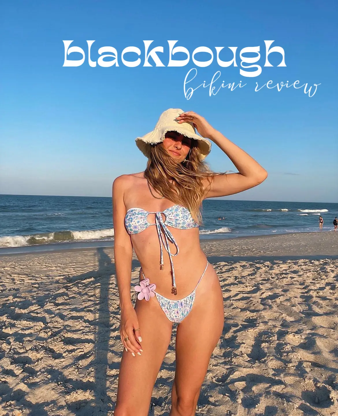 BLACKBOUGH SWIM Georgia Scrunched Adjustable Skimpy Bikini Bottoms - BLUE  COMBO