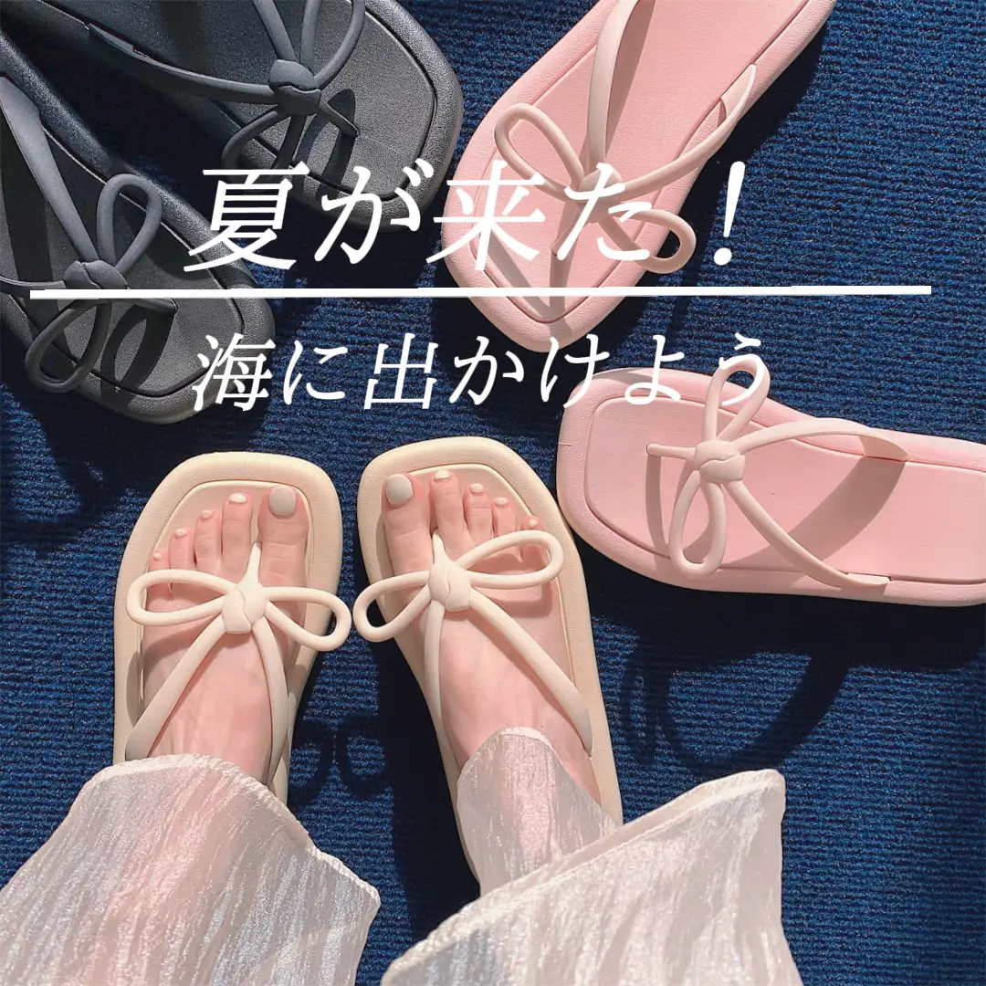 ビーチサンダルで海に行こう！ | Raglanaが投稿したフォトブック | Lemon8