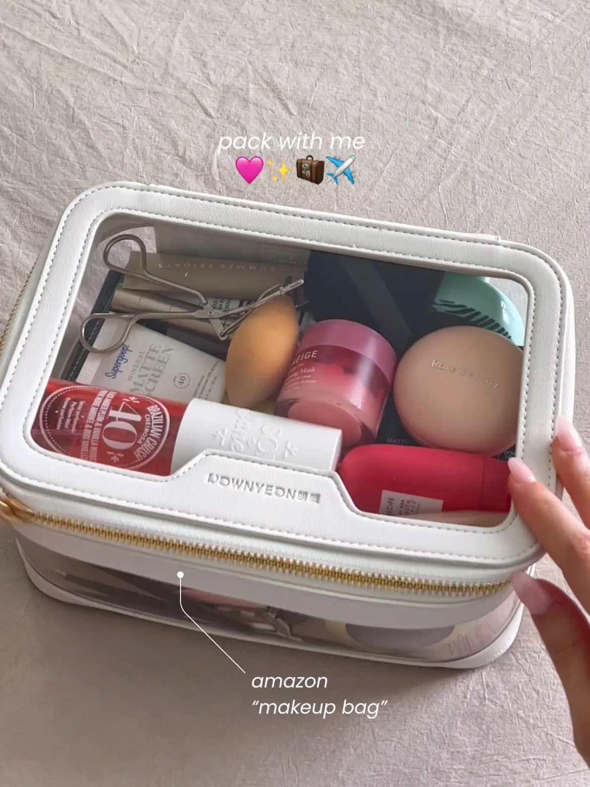 Rownyeon Clear Makeup Case - Portable Travel Malaysia