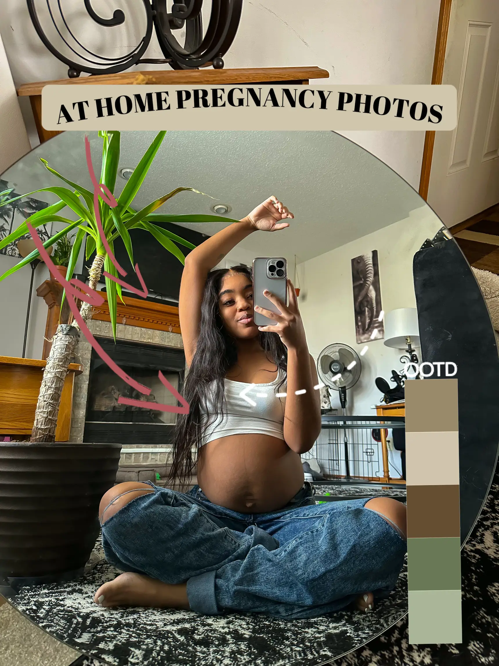 At home maternity photos