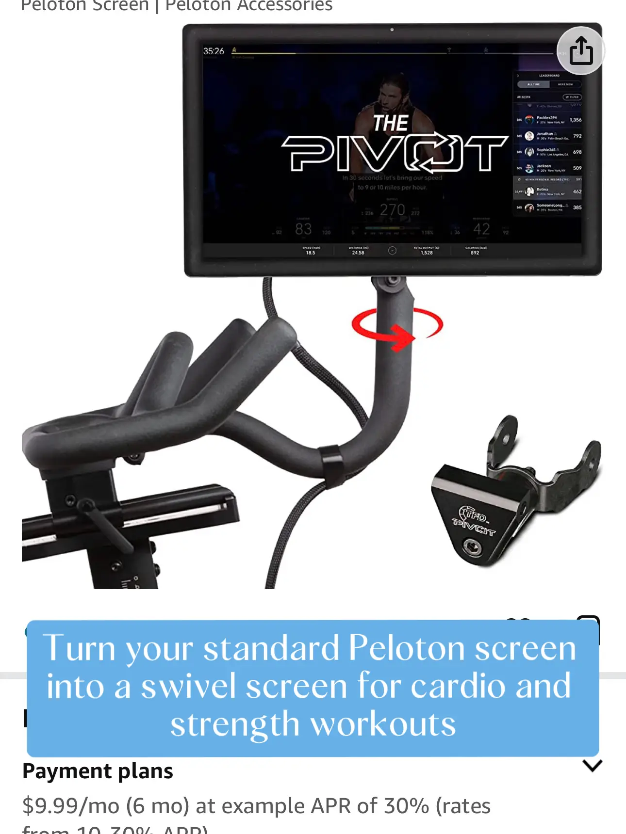  TrubliFit iPad Holder for Original Peloton Bike, Watch Netflix  and More While You Ride, Tablet Mount for Peloton Bike, Accessories for  Peloton (Does Not Fit Peloton Bike+) : Sports 