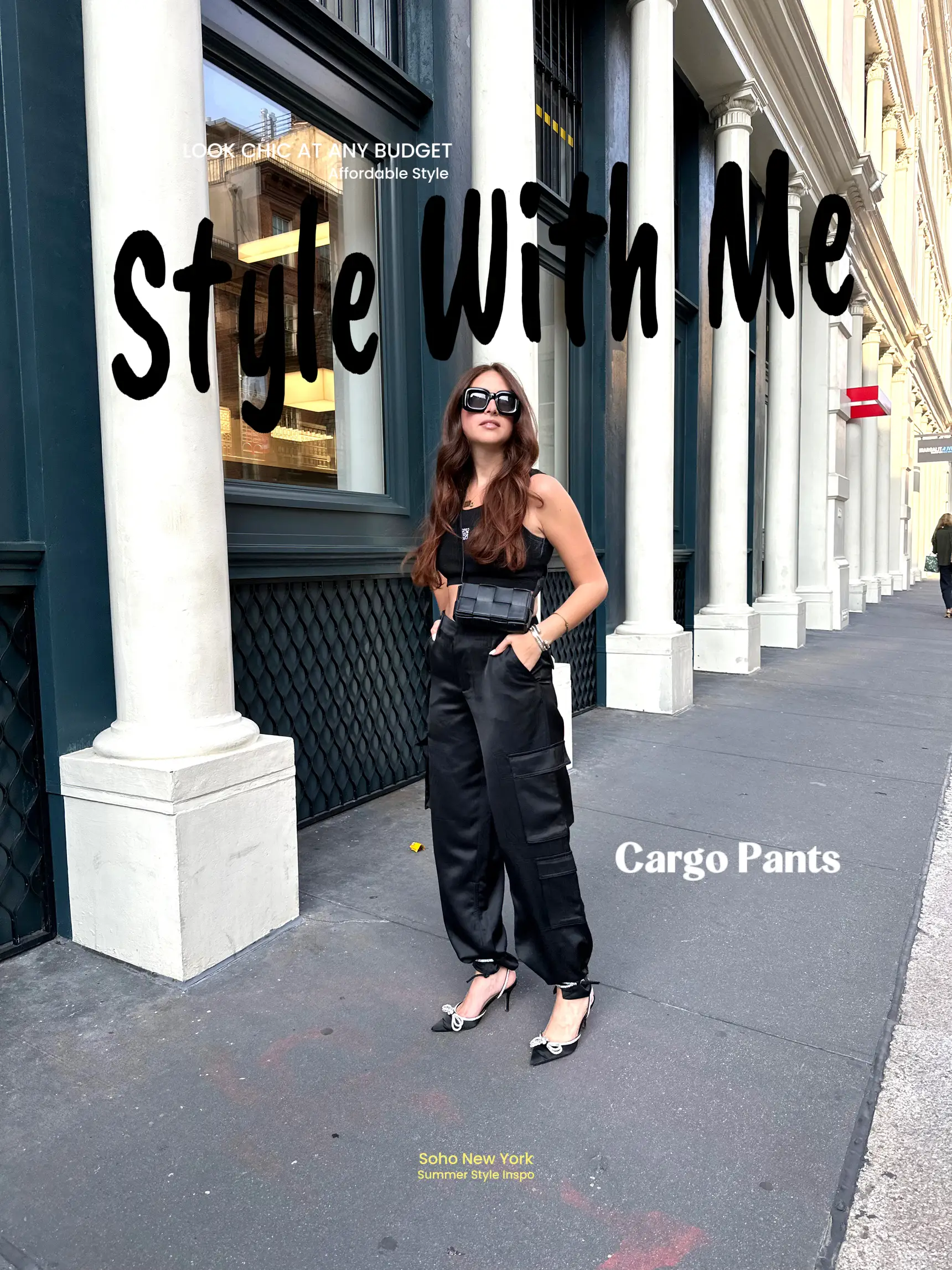 Some cute & casual black cargo pants outfit inspo for fall (& winter) , rainy day outfits