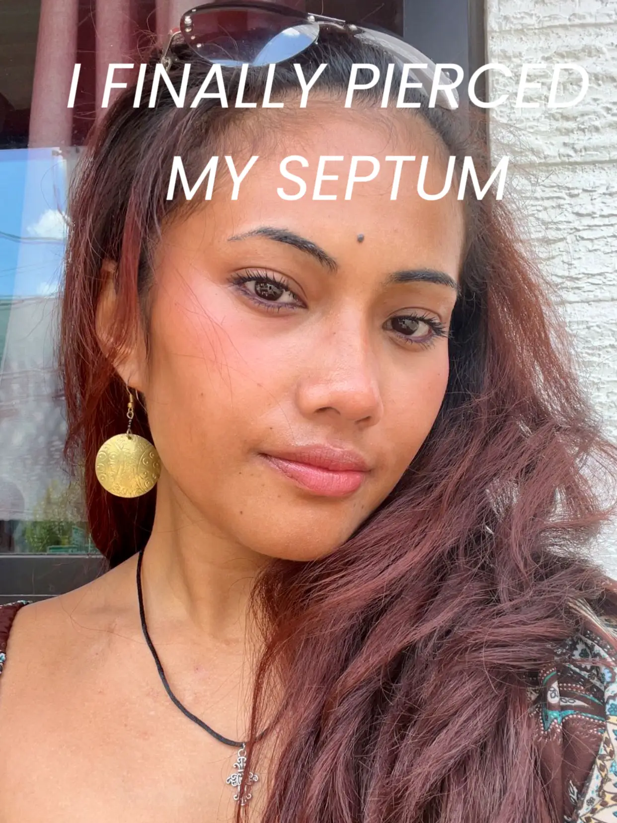 Red clearance septum piercing