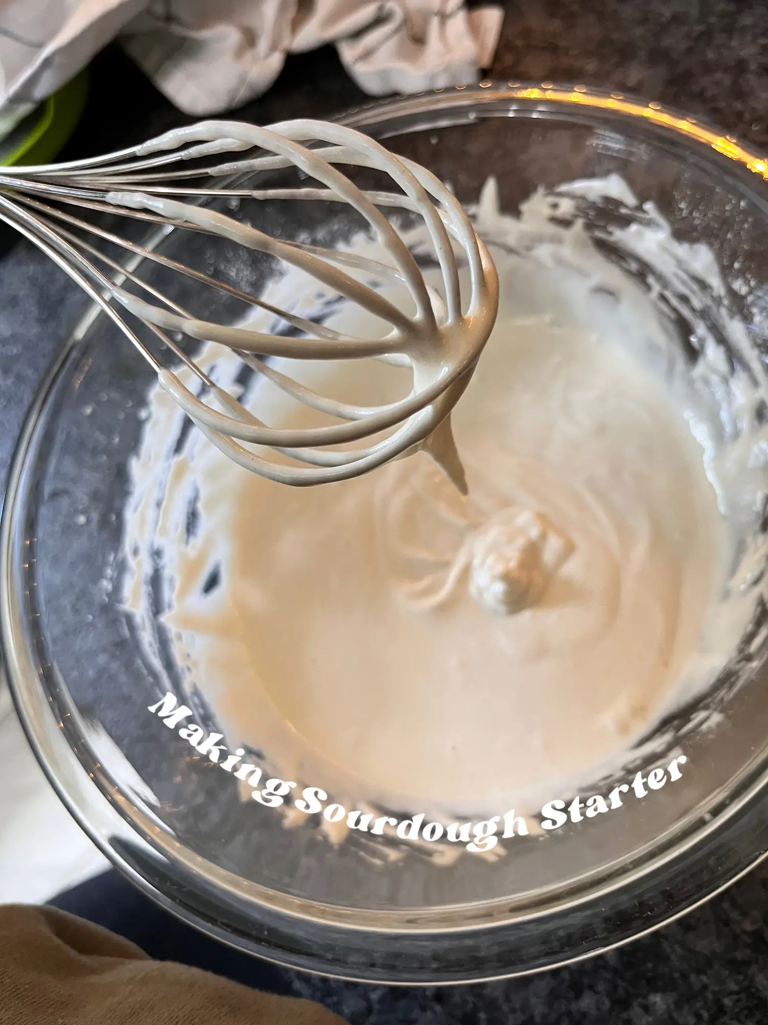 Handmade sourdough starter whisk