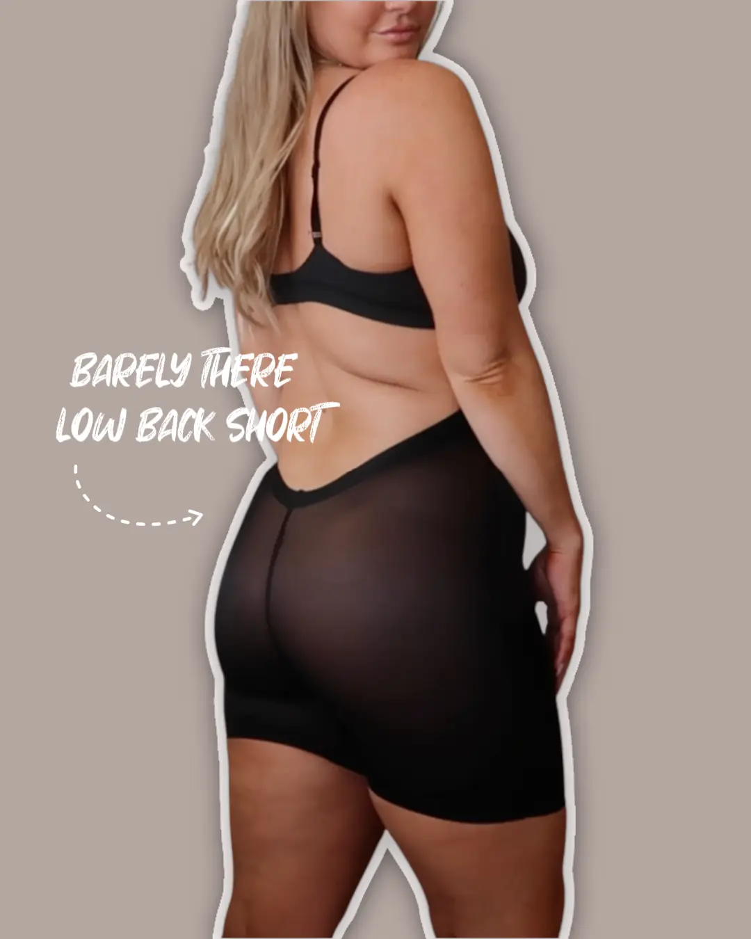 Womens Skims black Barely There Low Back Shorts