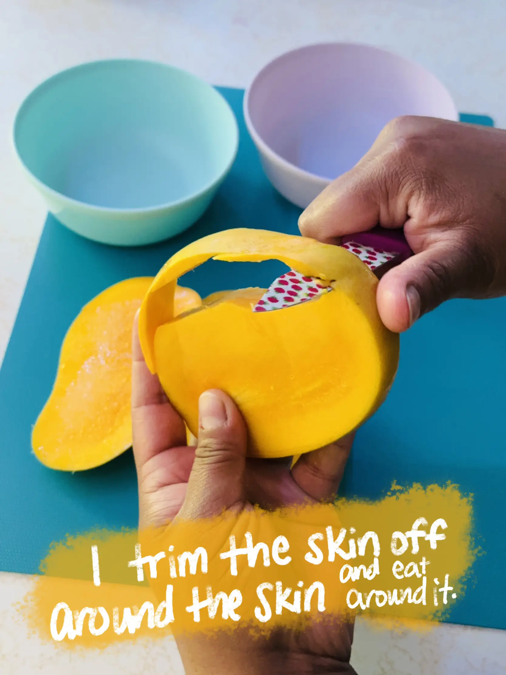 The easiest way I cut a mango. | Gallery posted by Gabriela_Blank | Lemon8