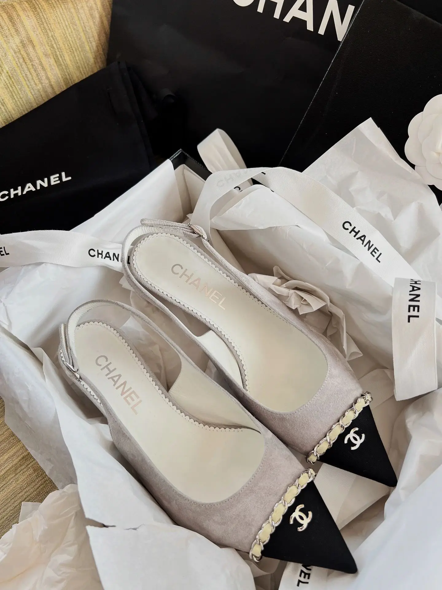 chanel slingback shoes for women flat