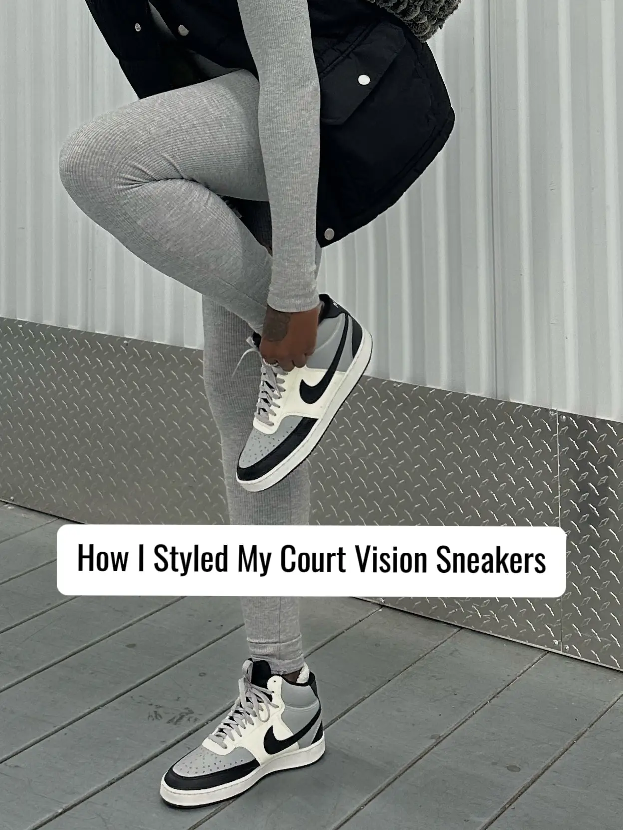 3 Ways To Style Nike Court Vision Sneakers  Nike court vision outfit  woman, Court shoes outfit, Cute summer outfits