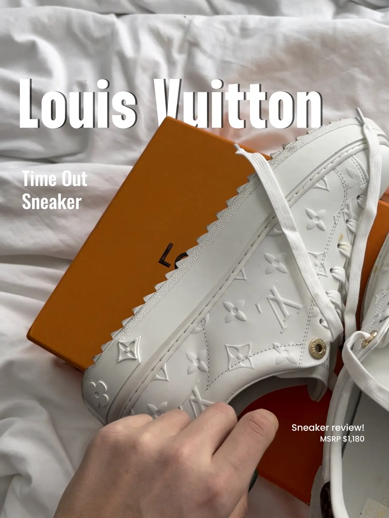 Louis Vuitton Men's Tower Embossed Monogram Motifs Three Leather Sneakers  Size 9