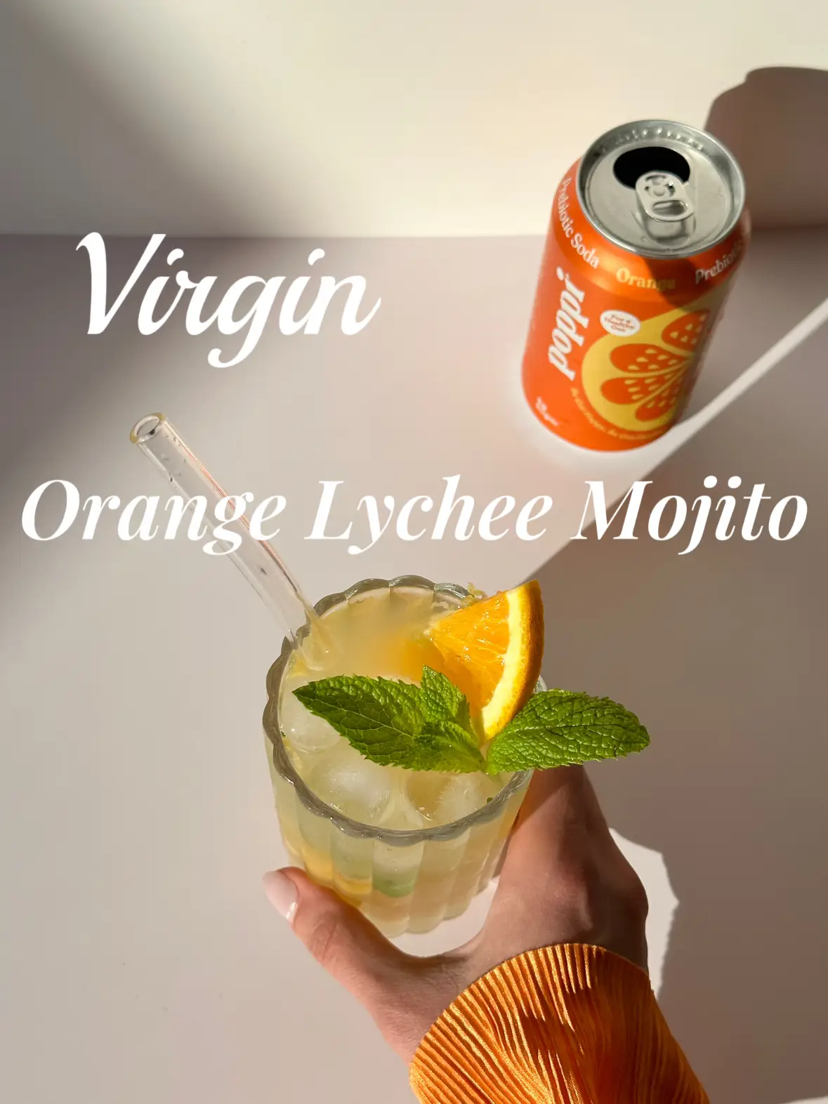 Virgin Orange Lychee Mojito