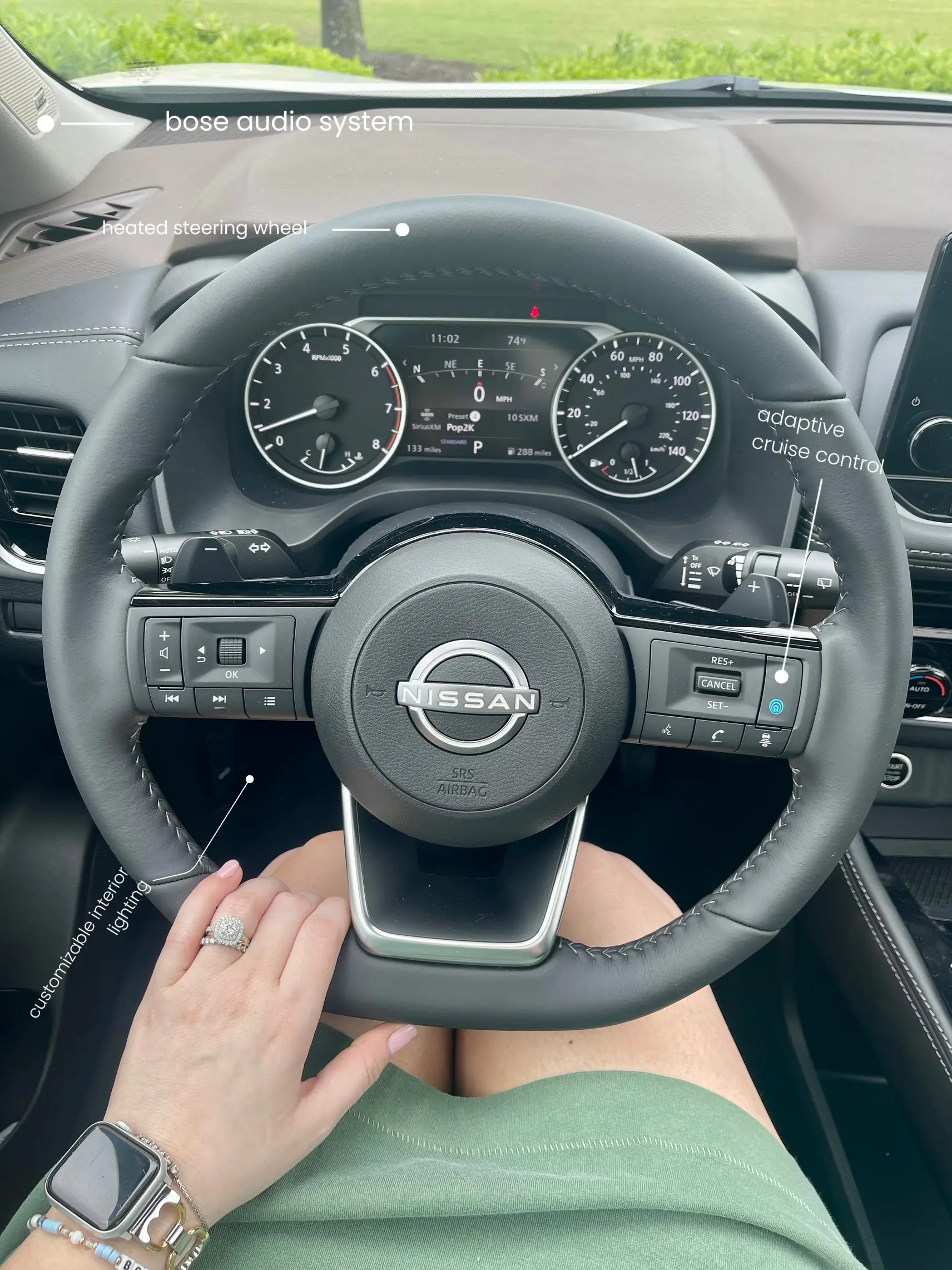 Nissan Kicks leather-wrapped steering wheel - Lemon8 Search