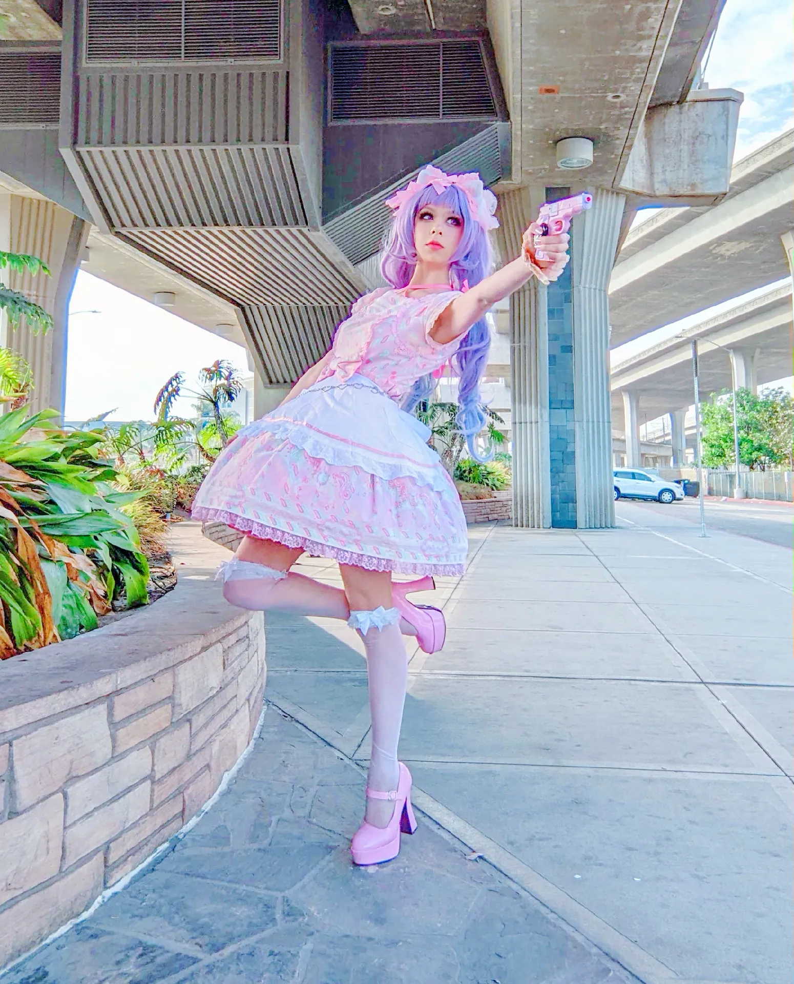 Magical Girl Rainbow Stars Leggings Lolita Pastel Mahou Decora