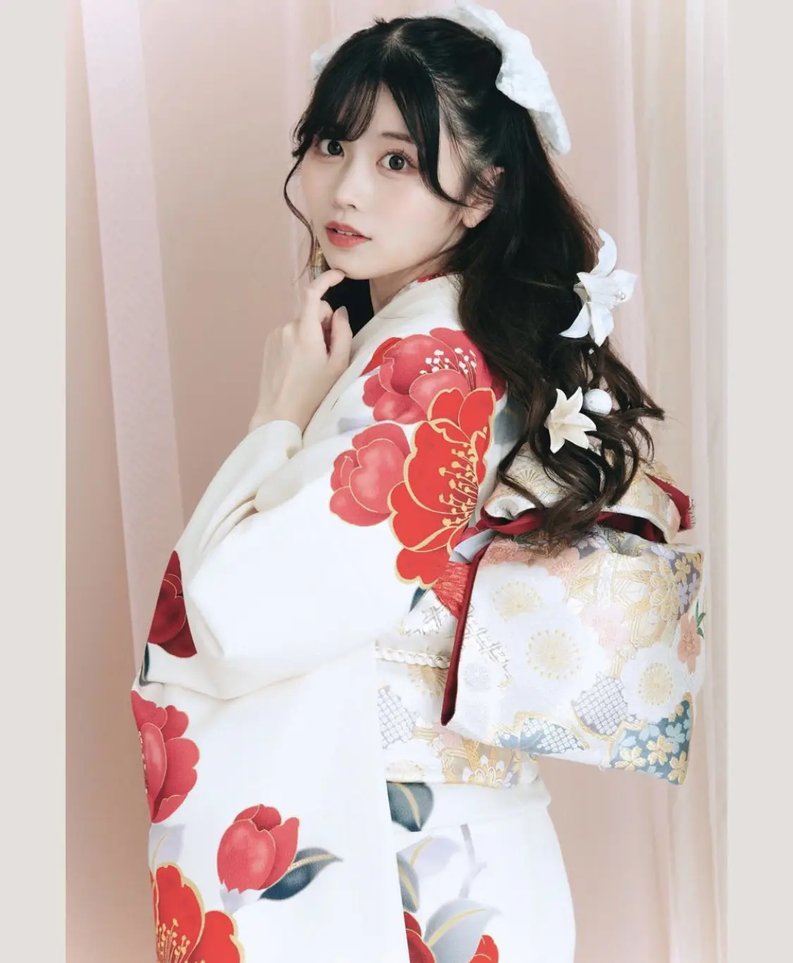 女性着物 - 跡やダメージはありません 訪問着 アンティーク 菊に牡丹 女性着物 - 跡やダメージはありません 訪問着 アンティーク 菊に牡丹