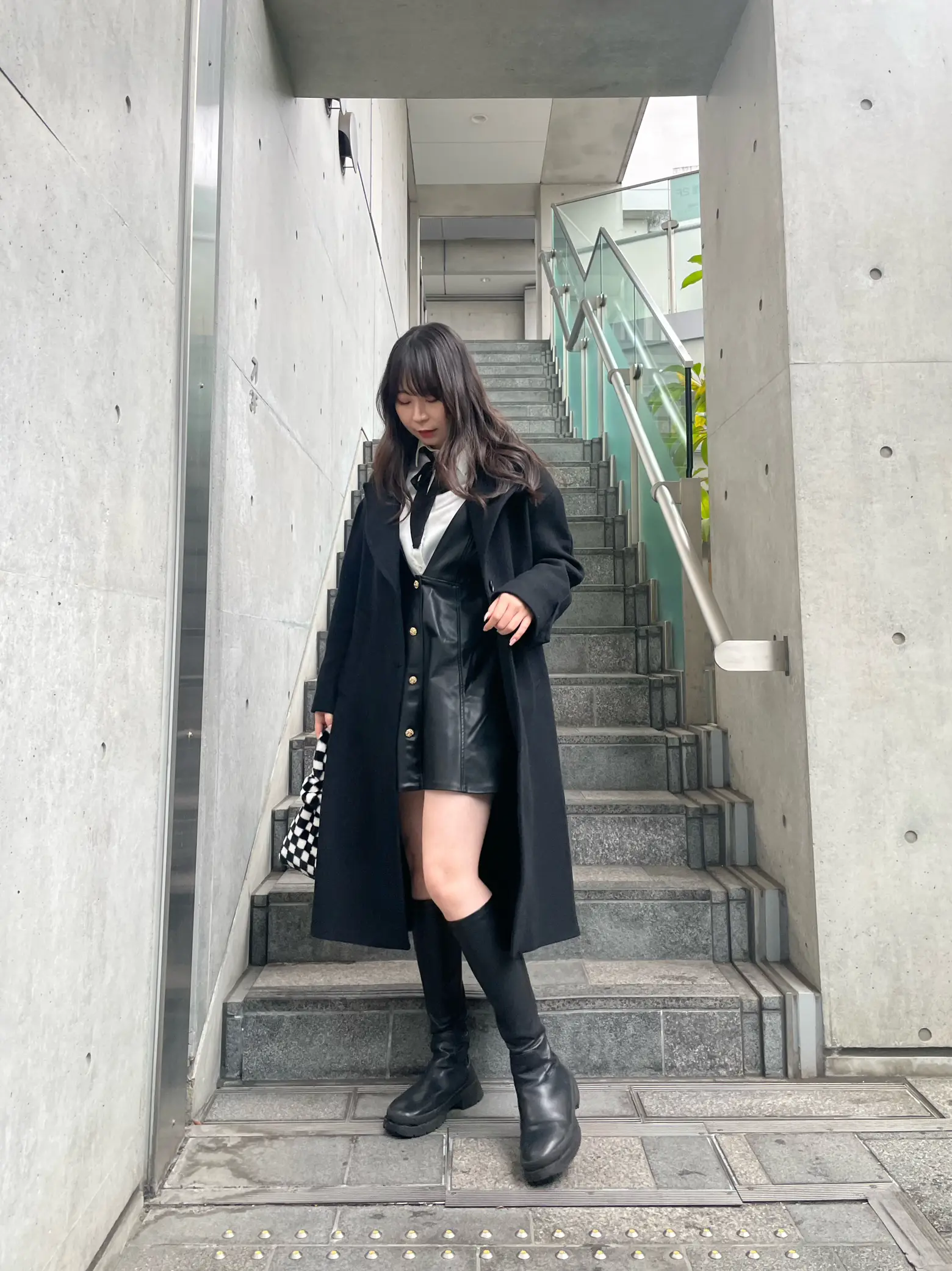 ZARA ロングコート 黒-