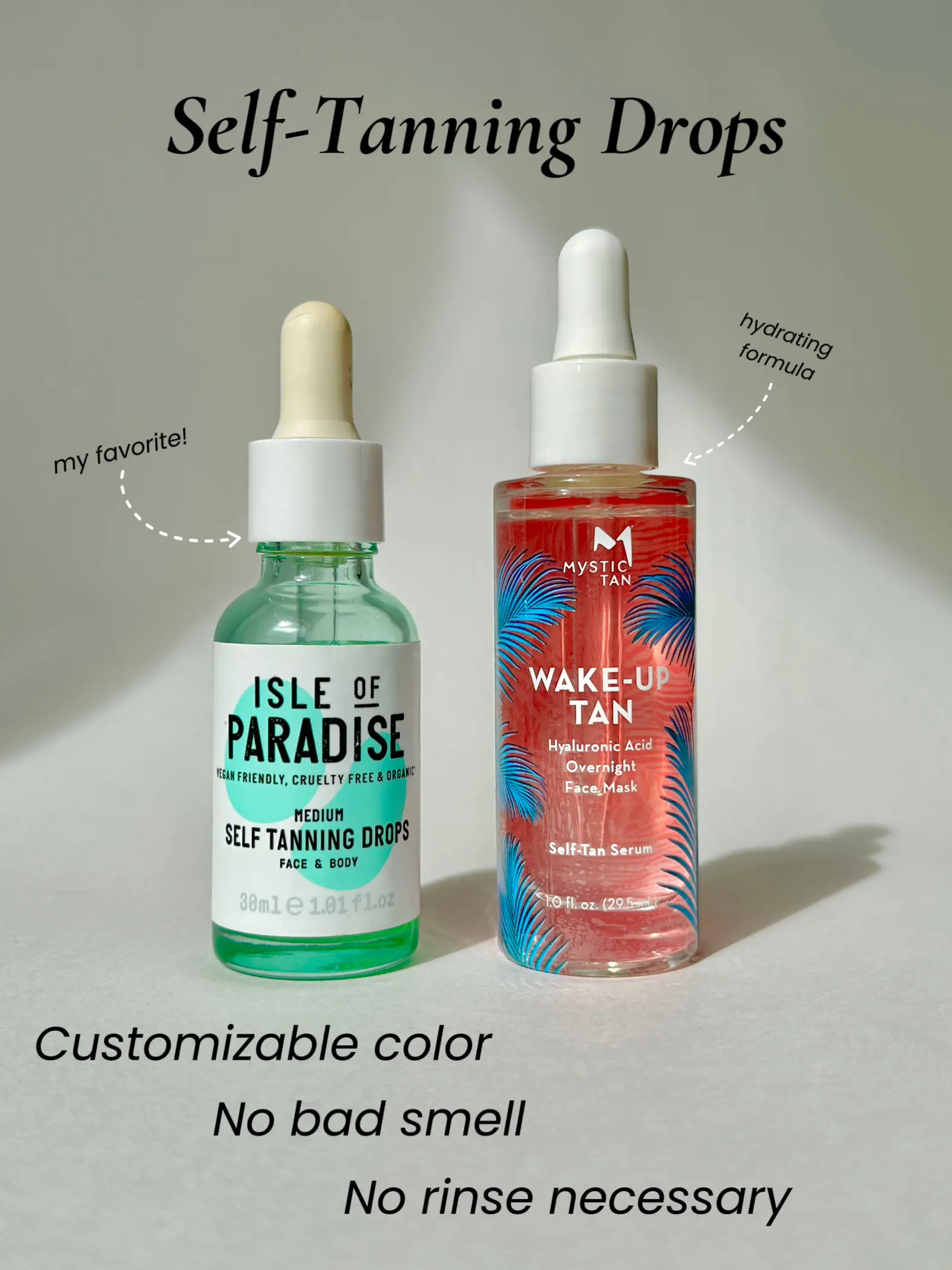 These non-toxic self-tanning serum drops infused with squalane and  hyaluronic acid are 15% off