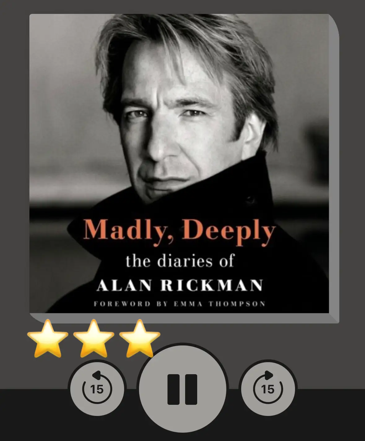 Book Review: 'Madly, Deeply: The Diaries of Alan Rickman' - The New York  Times