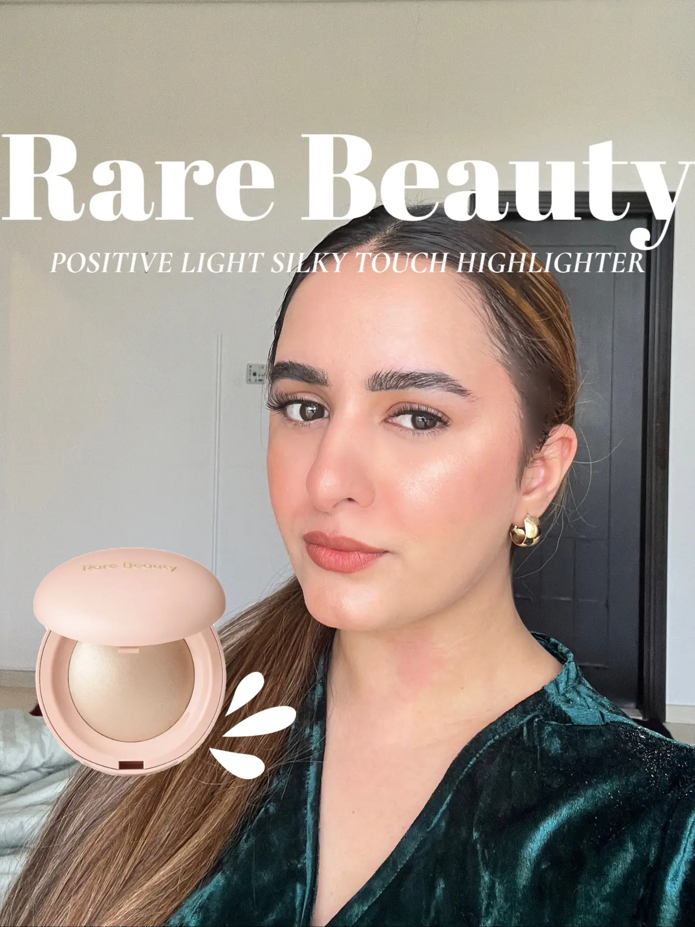 Rare Beauty Mesmerize Positive Light Silky Touch Highlighter Review &  Swatches