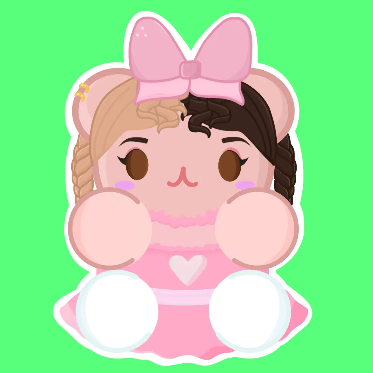 Cute Anime Buns (pink) - Roblox