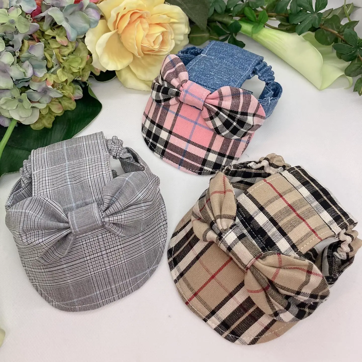 新品❣️サンバイザー☆花柄 飛び出せ 綺麗☆お洒落に日除け❣️