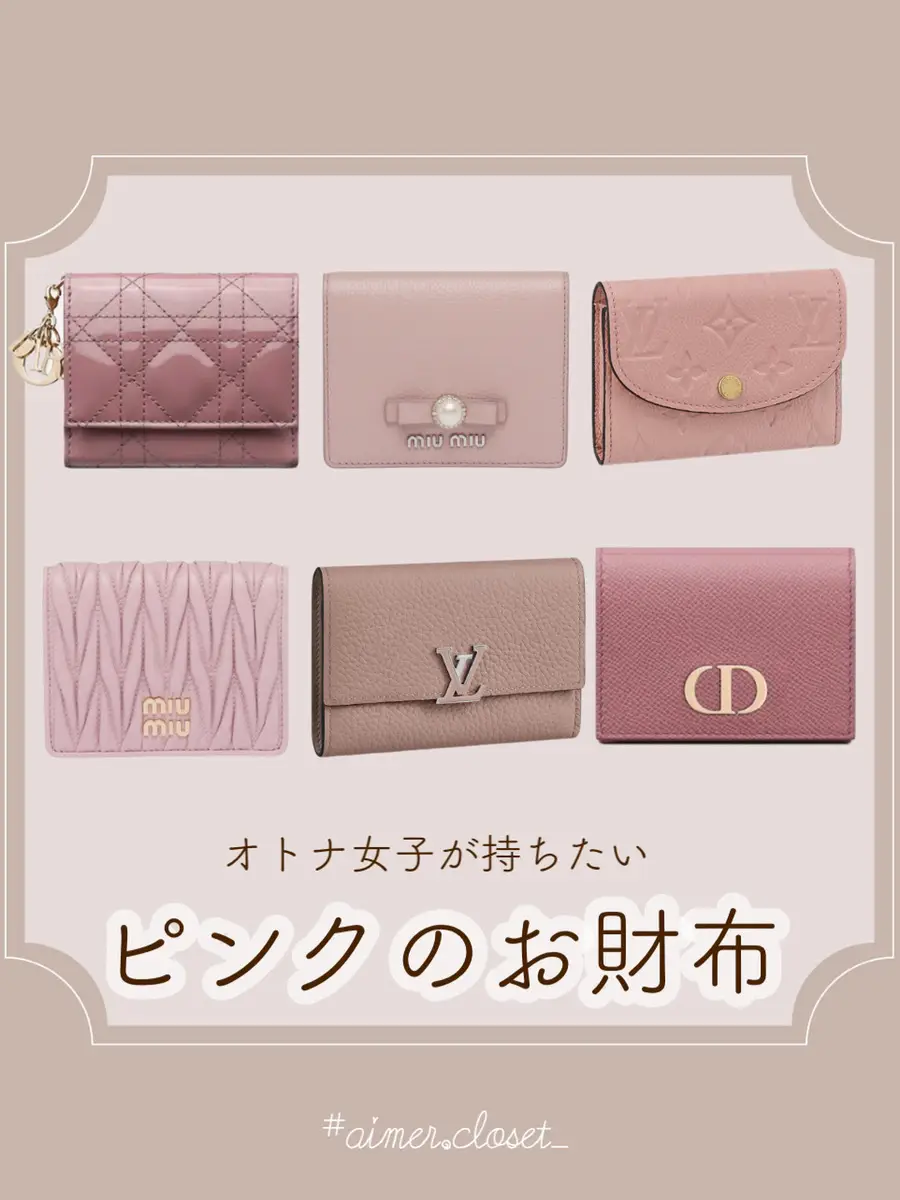 Dior フラグメントケース ピンク 財布 ジップ - 小物