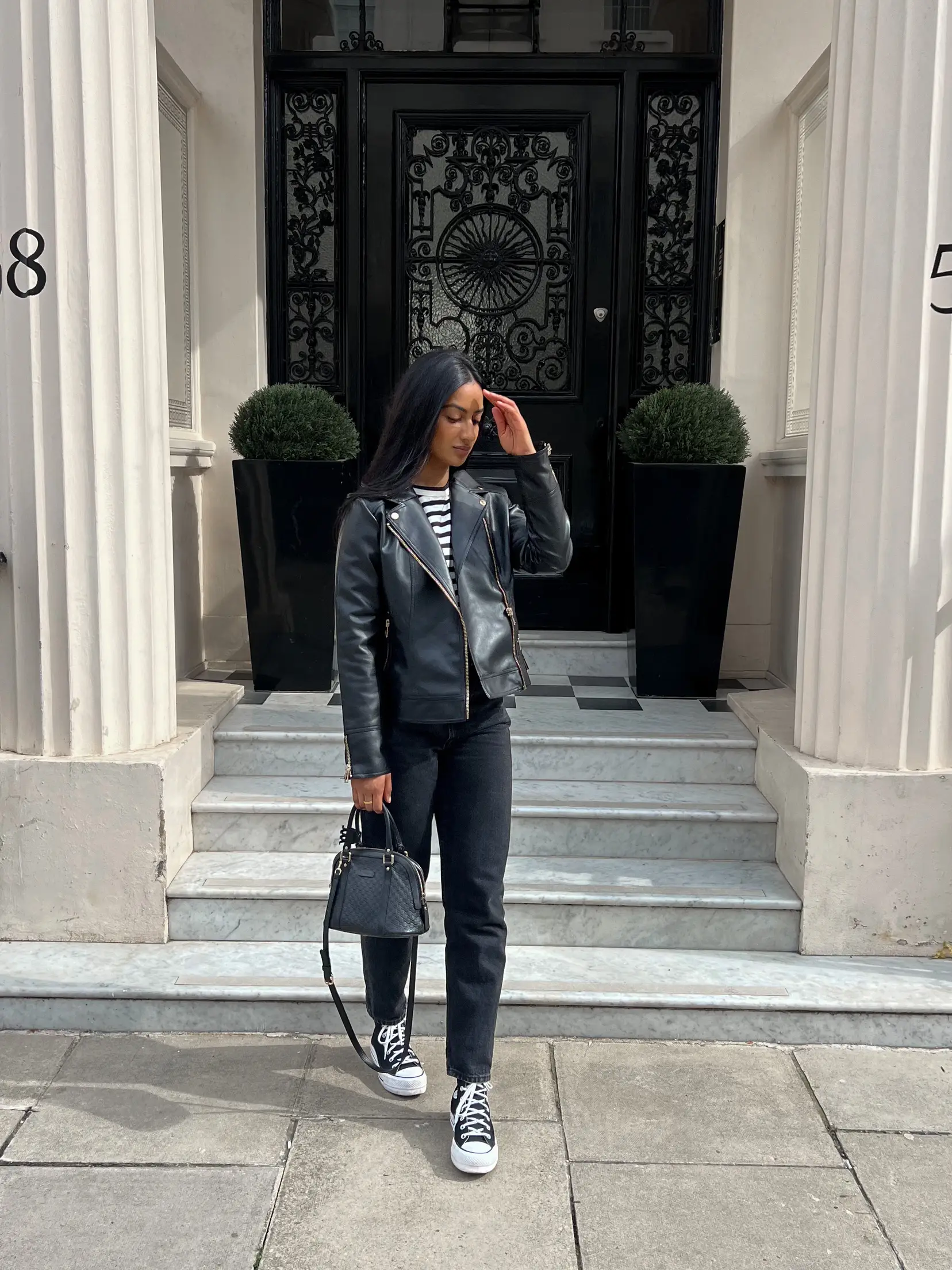 outfit: the (faux) leather jacket - calivintage