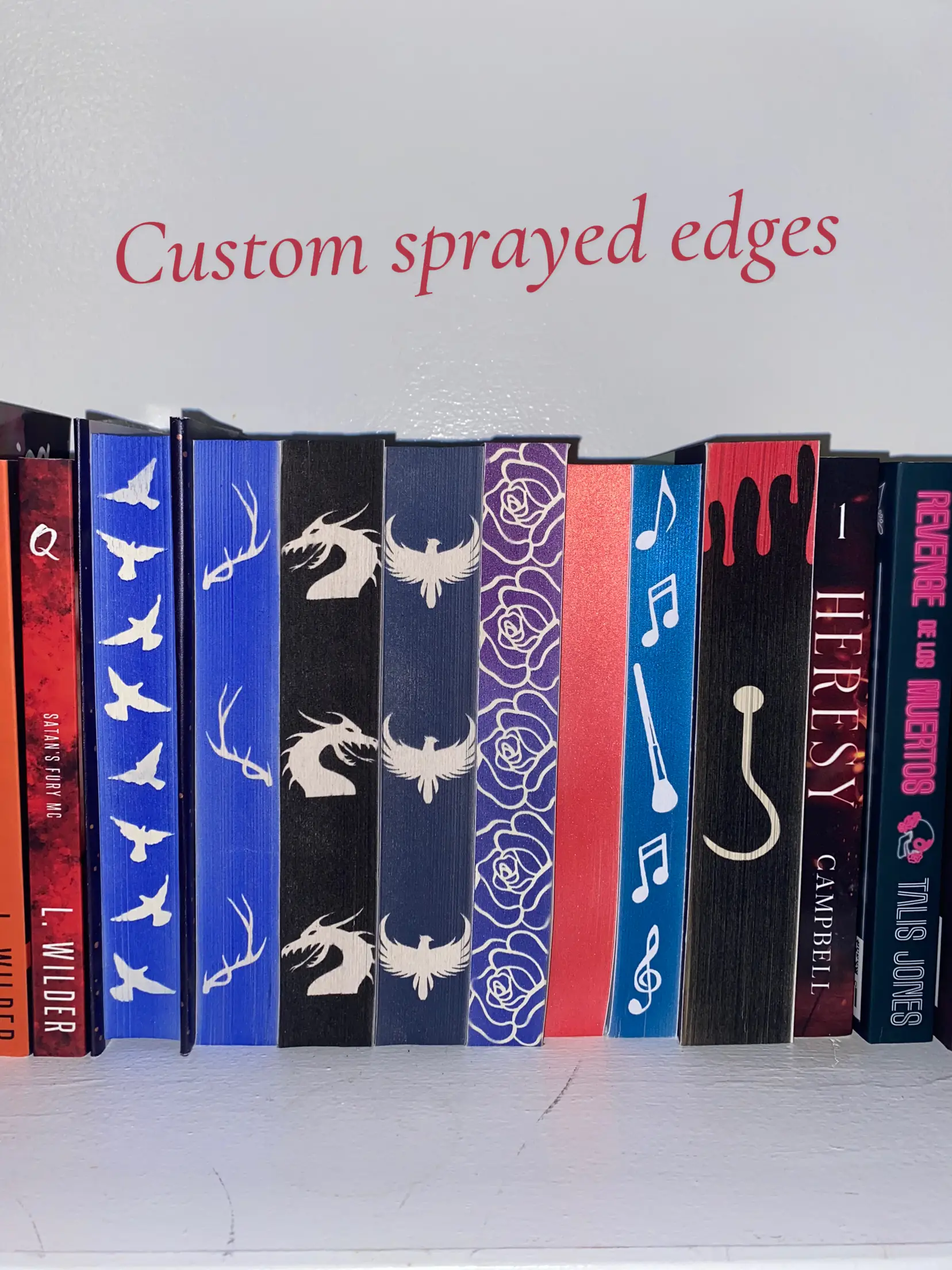 Custom sprayed edges on books, Gallery posted by The End