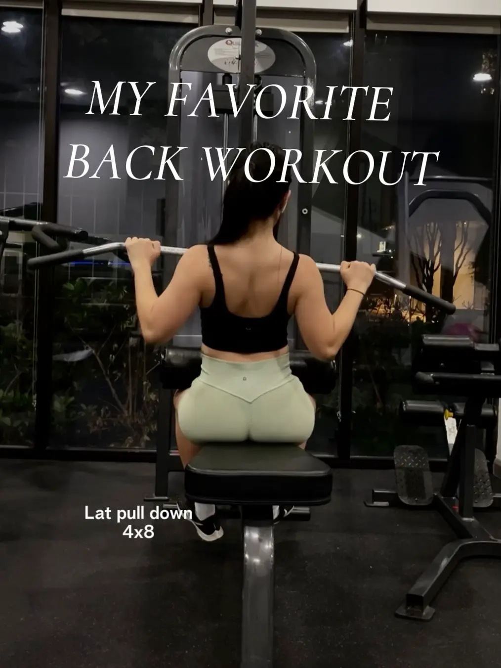How to build strong back and an hourglass figure ⏳💪🏼 #backworkout #f, cable straight arm pulldown