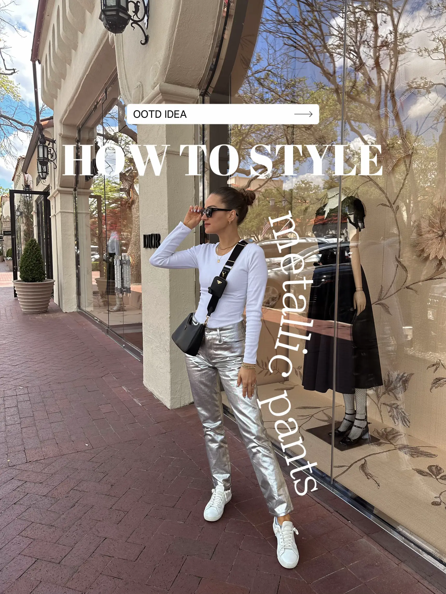 How to Style Metallic Pants