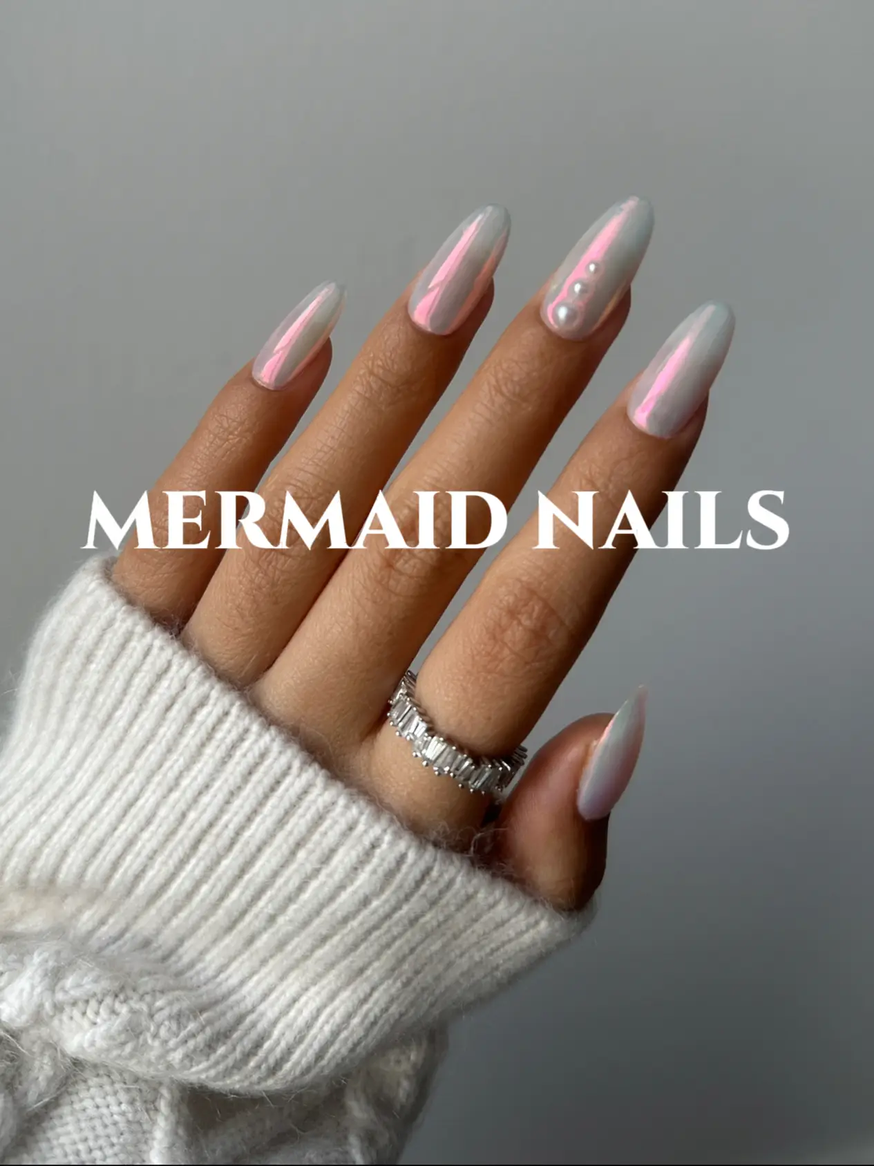 nail the mermaidcore aesthetic with these pearl nail ideas by essie