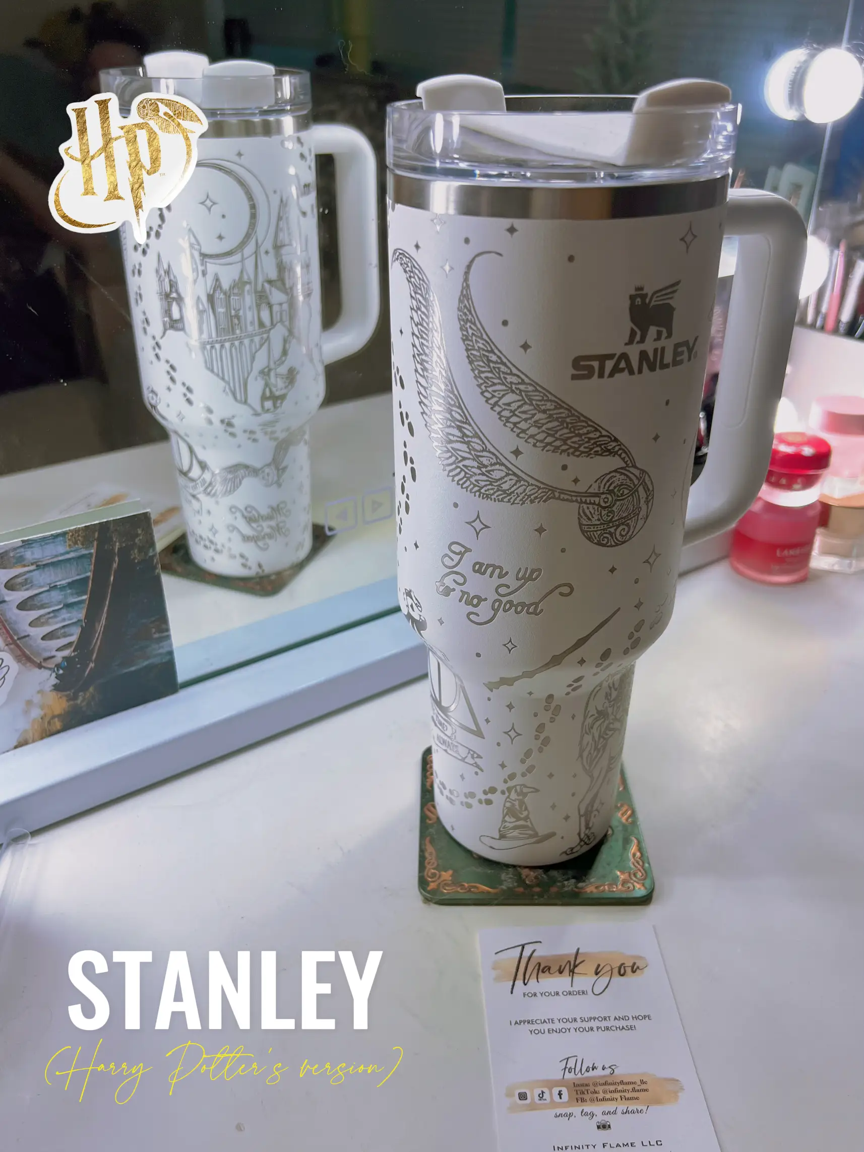 I am obessed with this Harry Potter engraved stanley, and do know why , Stanley  Cups