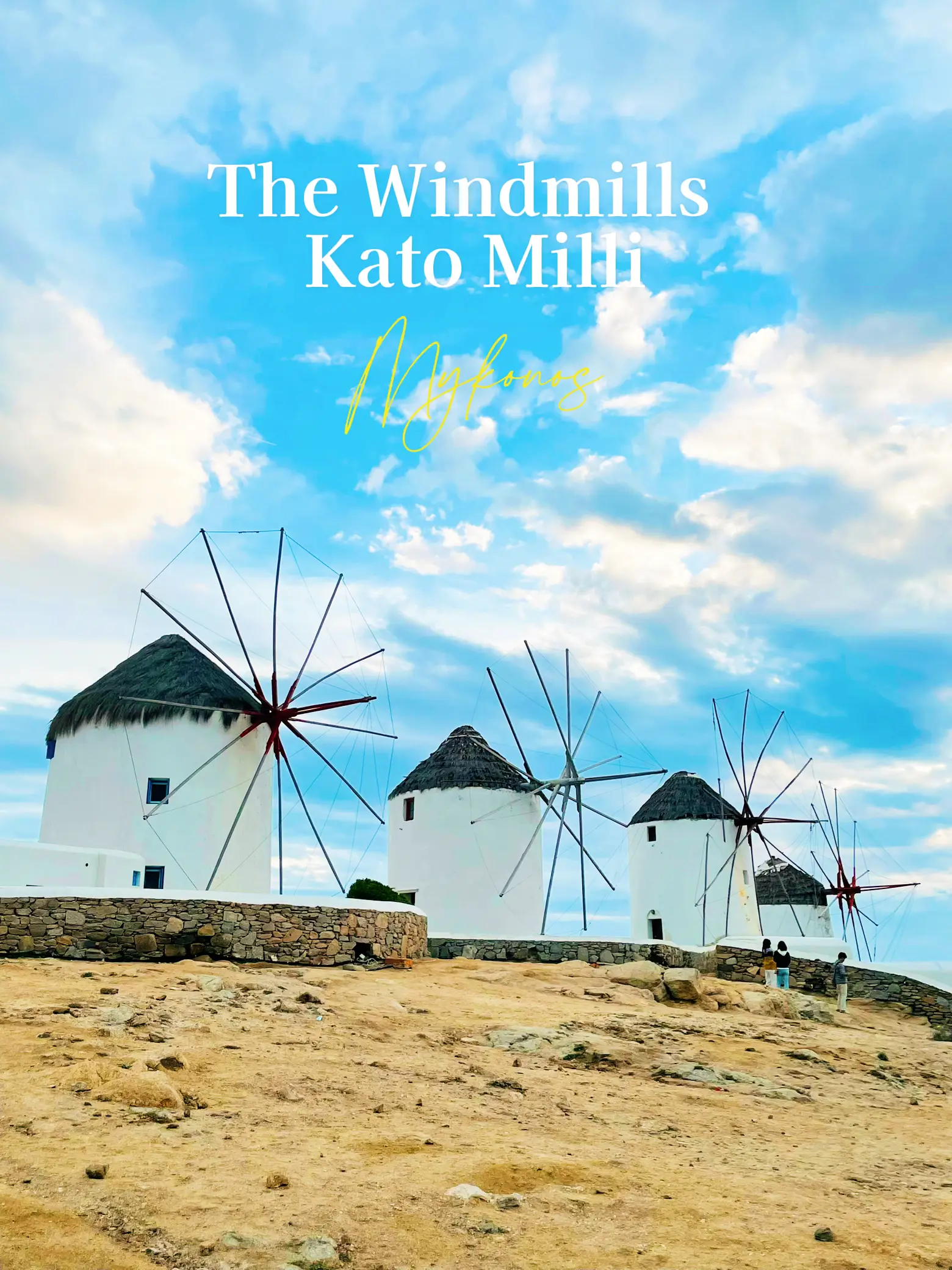 Superb view] Kato Miri's windmill 🇬🇷 symbol of the wind island