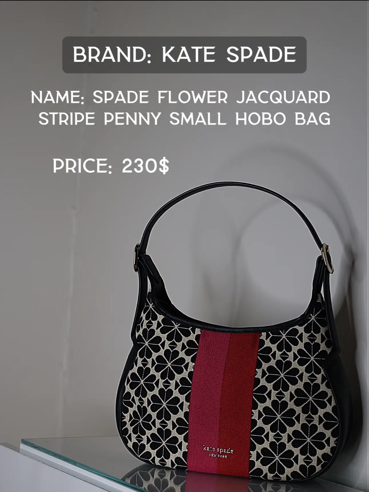 Kate Spade Spade Flower Jacquard Stripe Penny Small Shoulder Bag in Blue