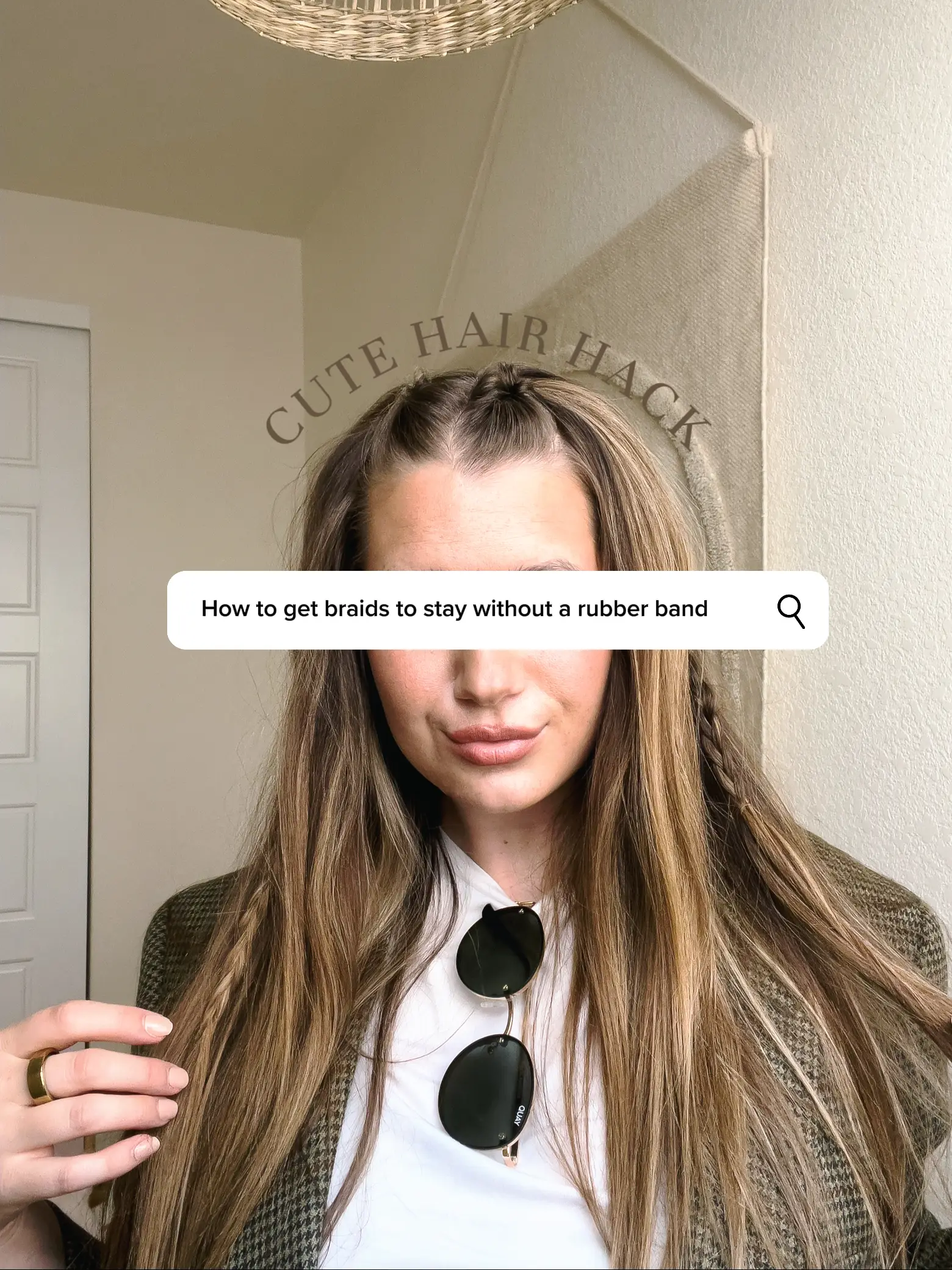 How to get your braids to stay w/o a rubber band, Video published by Ella  Barrios