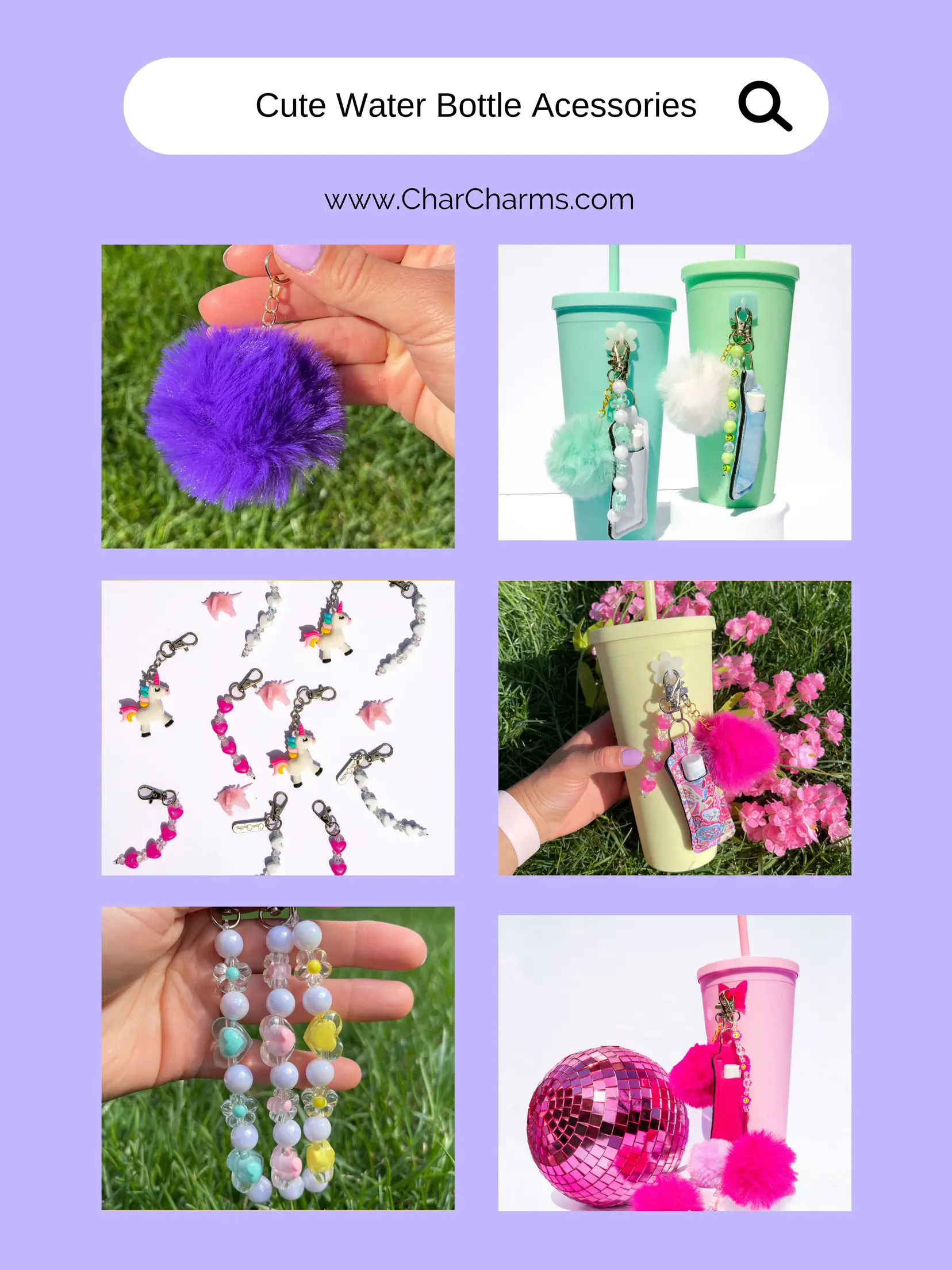CharCharms Water Bottle Accessories