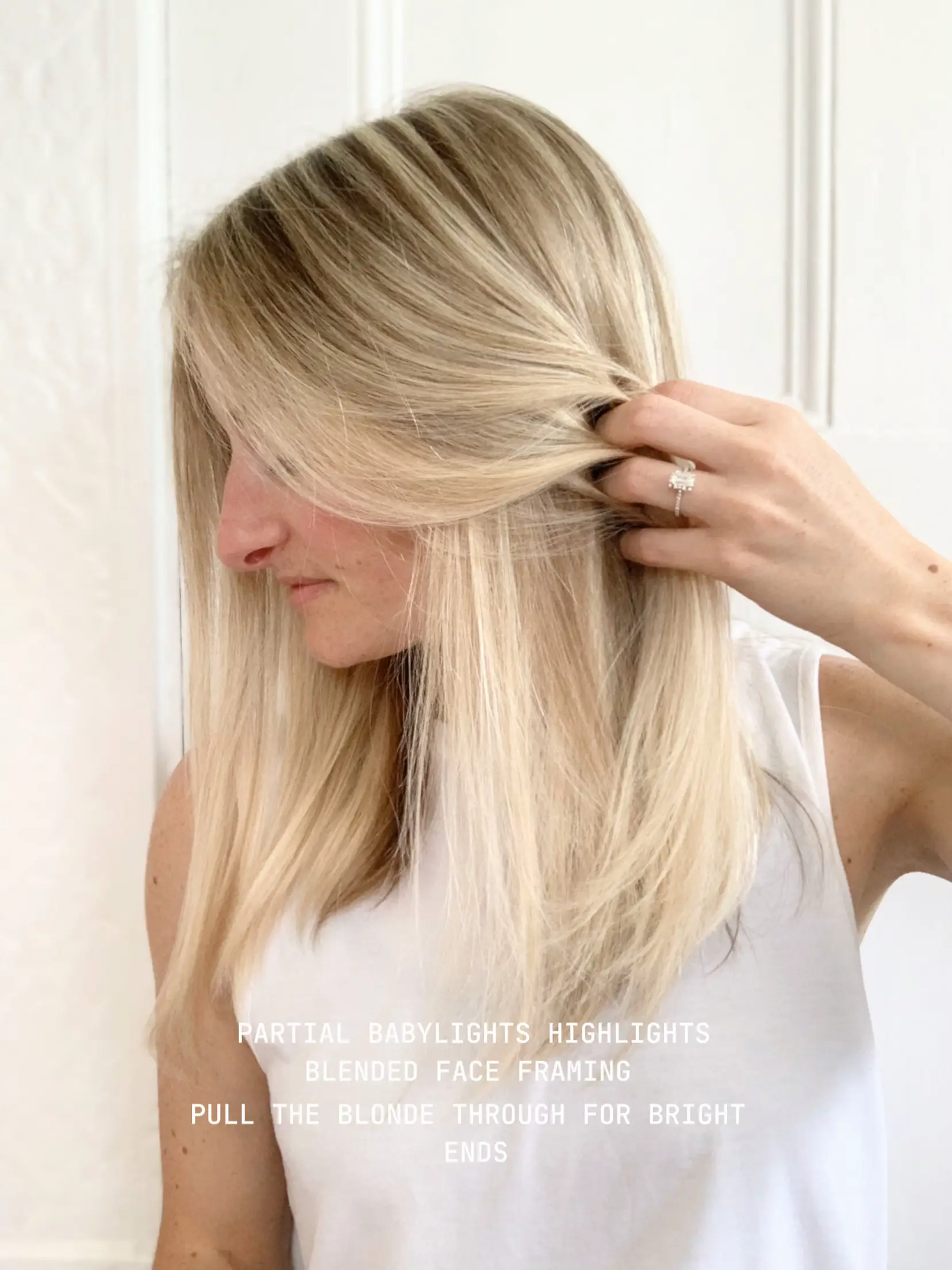 How I do a partial highlight! #reels__tiktok #blondehair