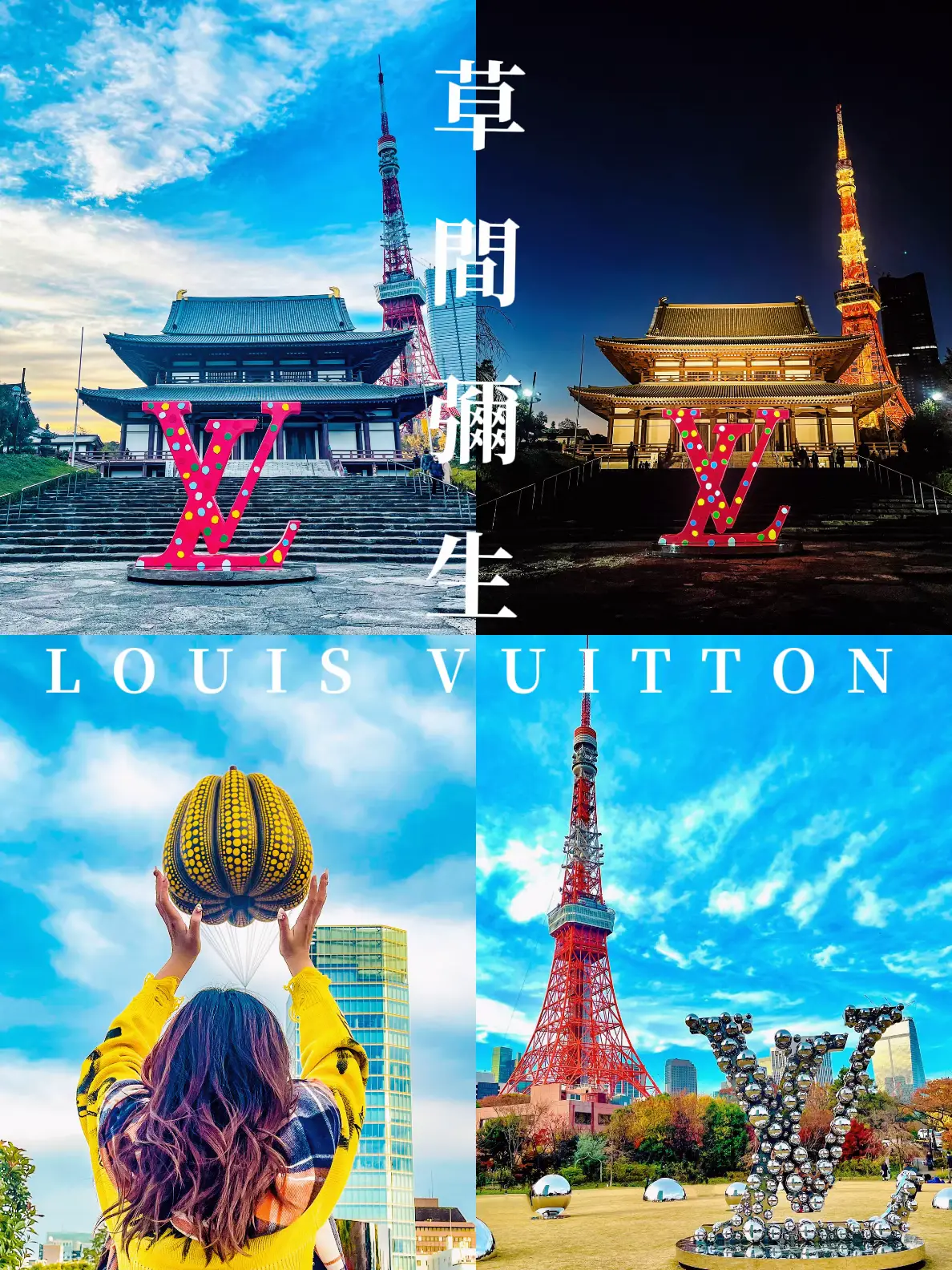 東京都 Louis Vuitton × YK 草間彌生 限定版 写真集 ケース付き 青