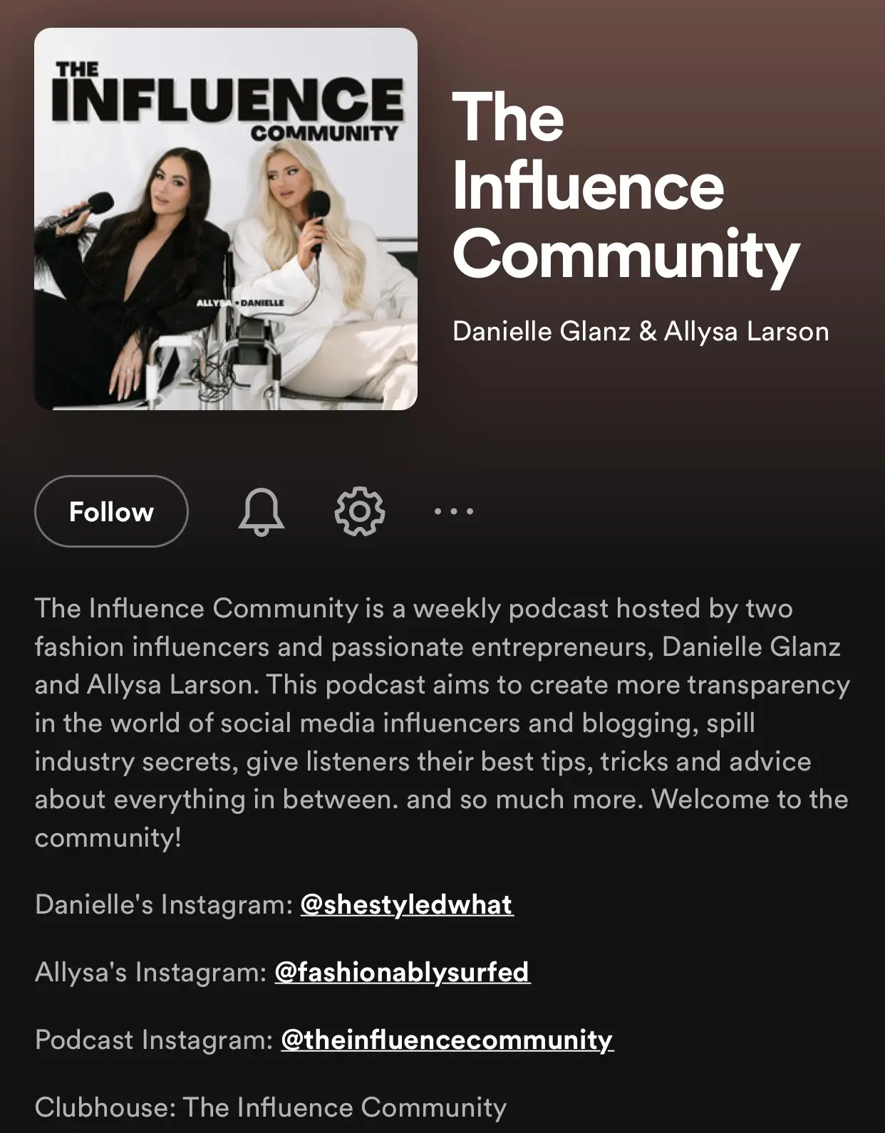  A podcast cover with two women on it.