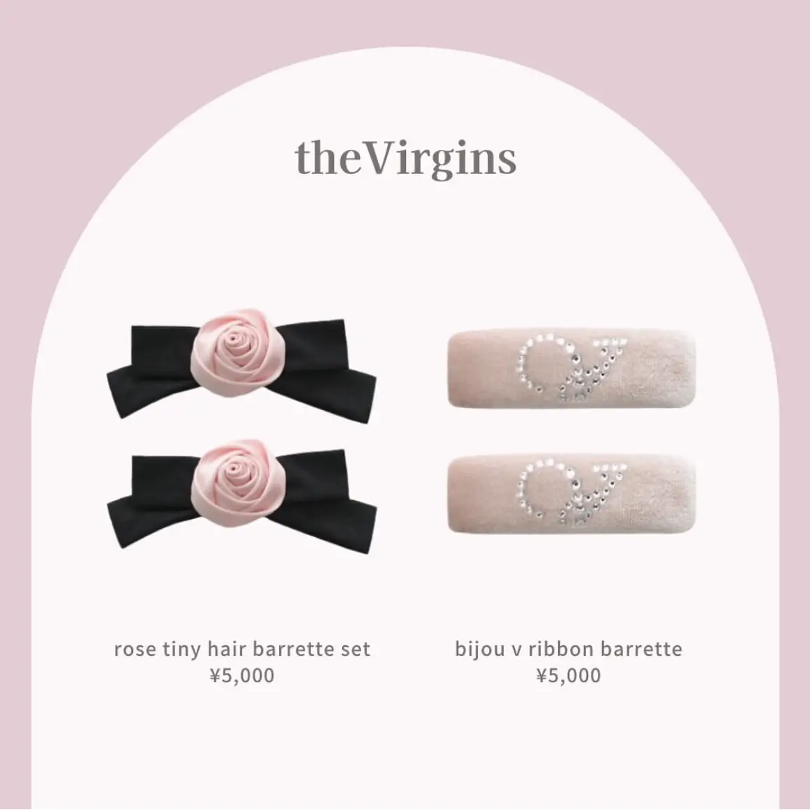 the virgins rose tiny hair barrette set - ヘアアクセサリー