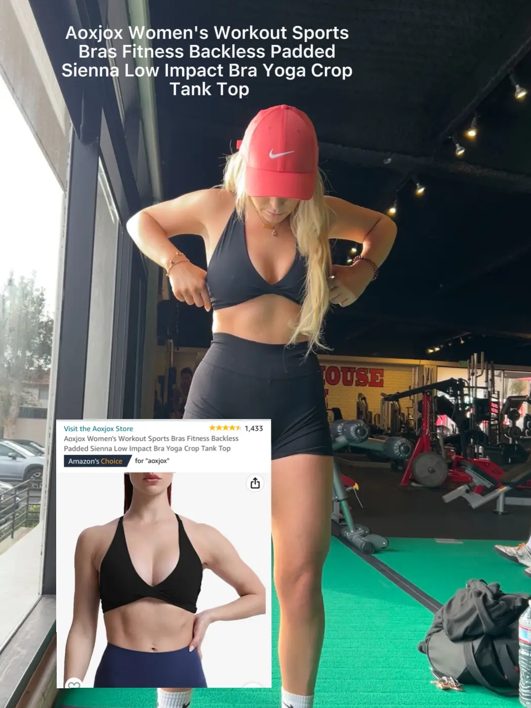 Women'S Workout Sports Bras Fitness Backless Padded Sienna Low Impact Bra  Yoga C
