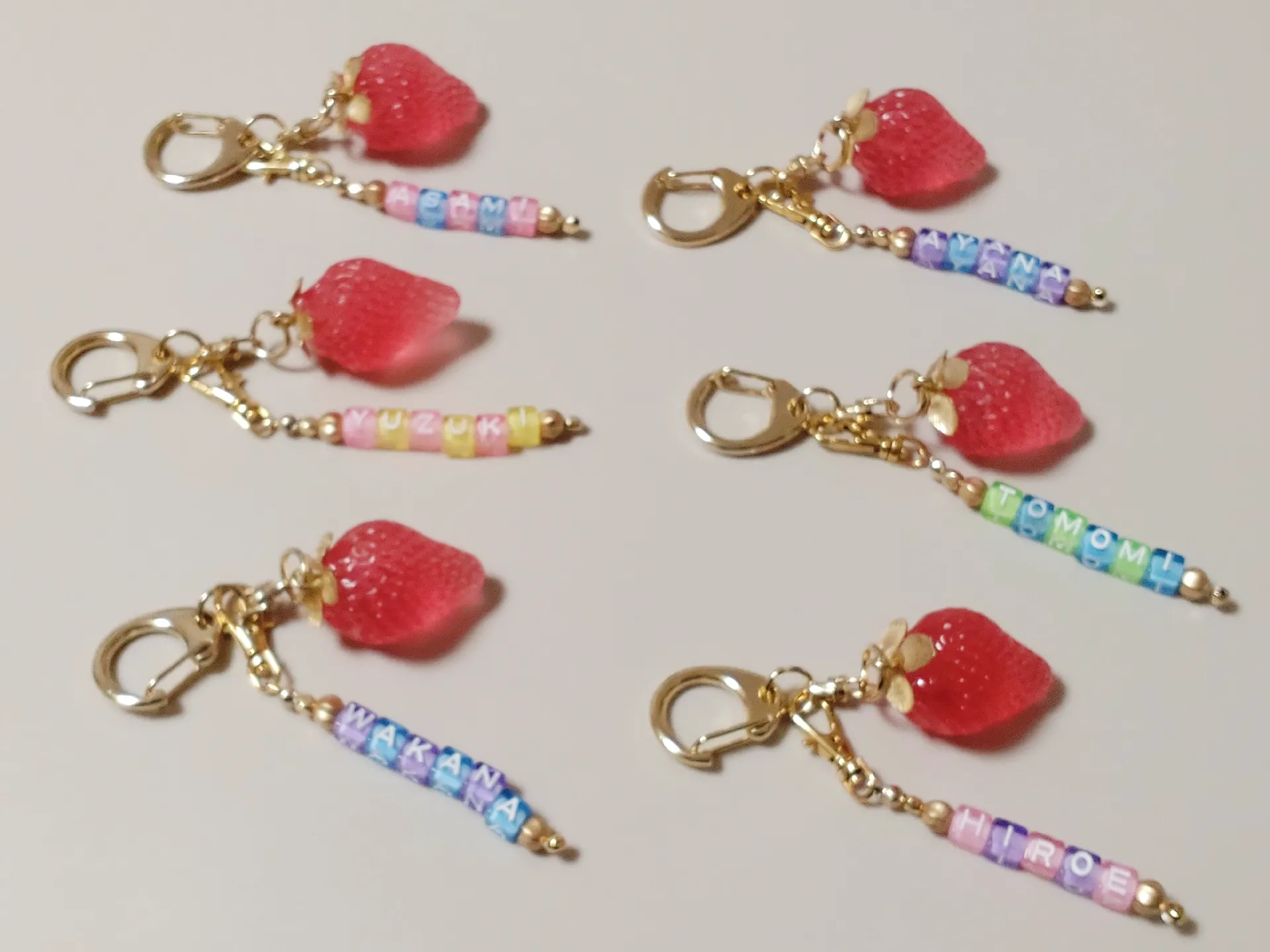 手作り レジン いちごキーホルダー🍓 | raspberryが投稿したフォト