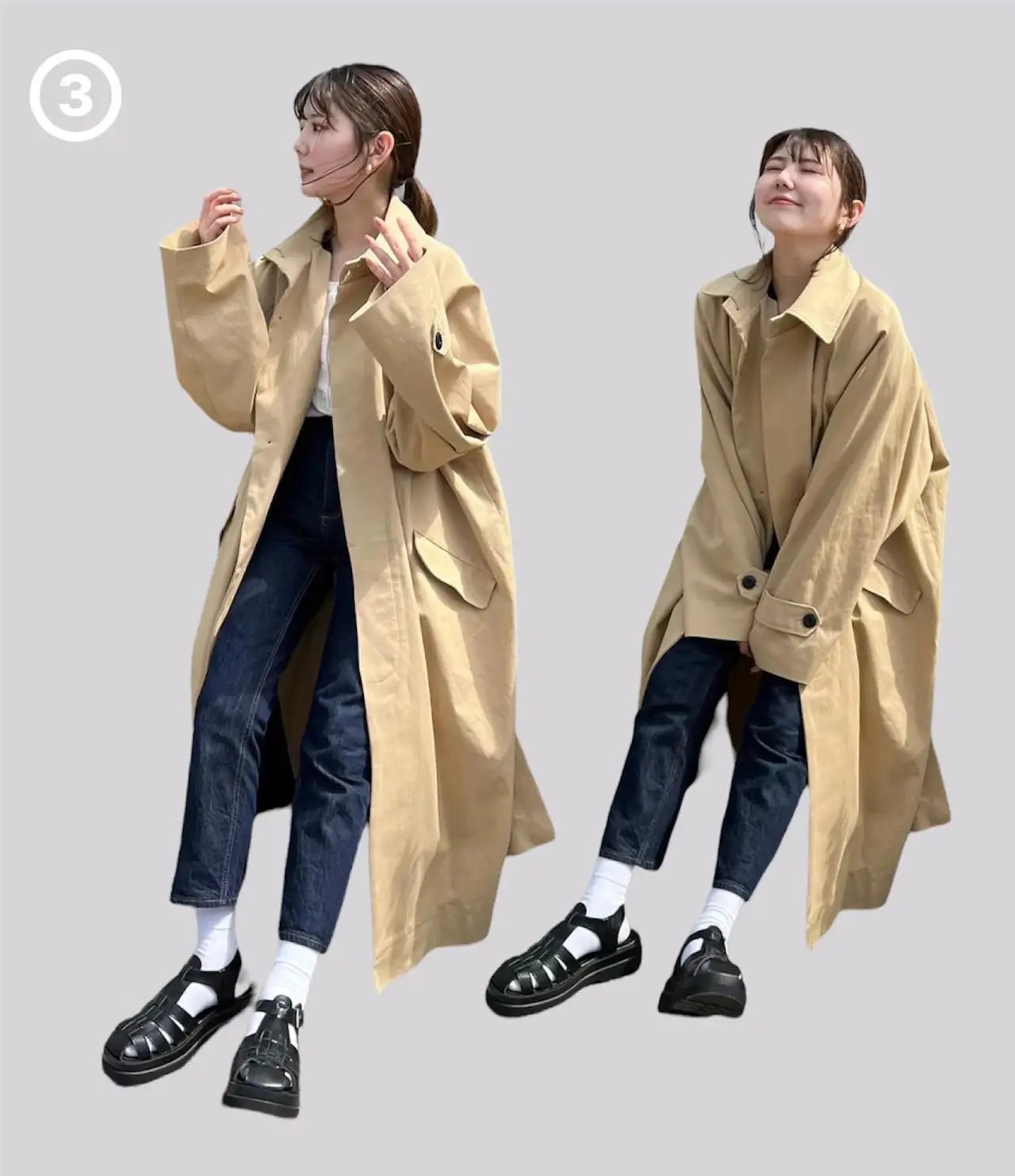 トレンチコート3選🧥 | 小花衣 凜が投稿したフォトブック | Lemon8