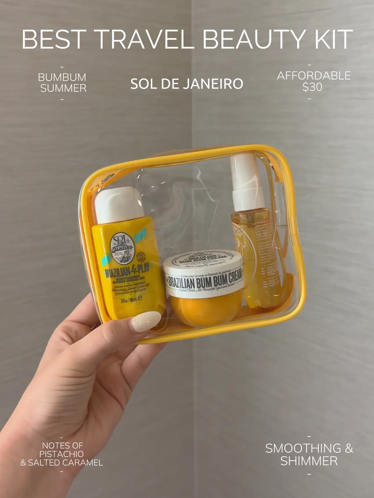Sol de Janeiro Jet Set Brazilian Bum Bum Cream + Shower Gel & Body Mist Kit