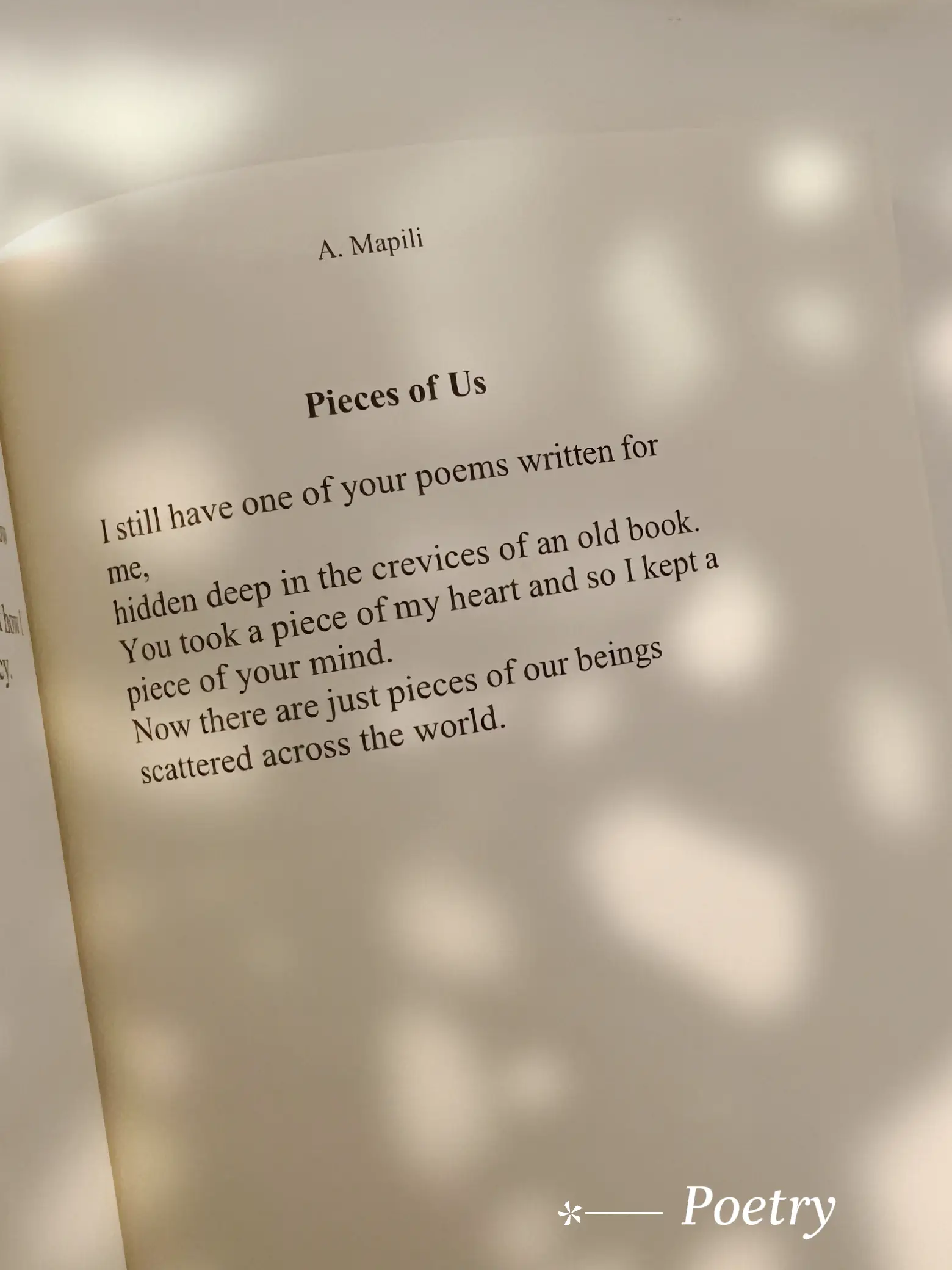 Poetry: Pieces of Us🩷, Gallery posted by A. Mapili