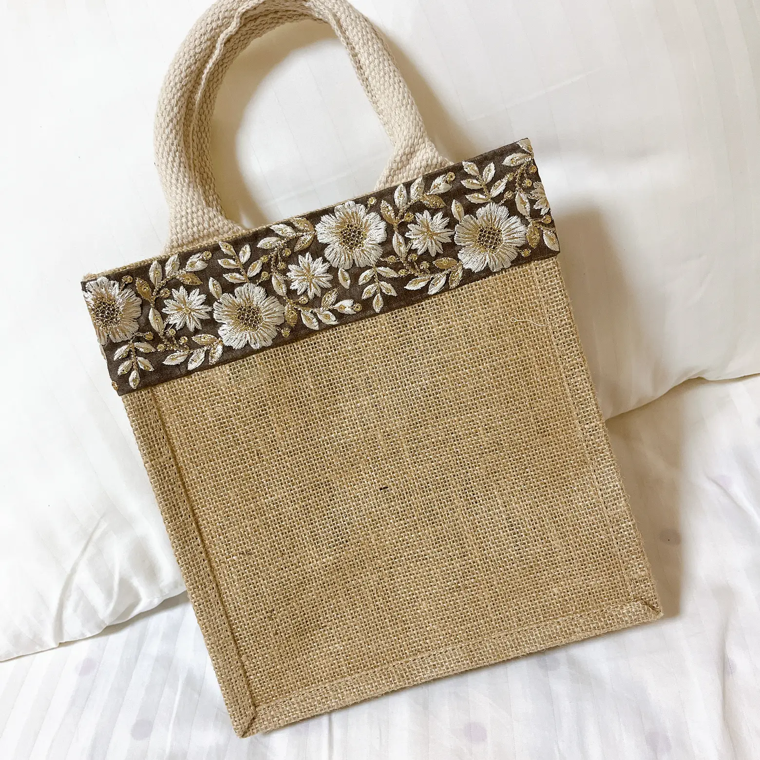 Muji jute tote online bag